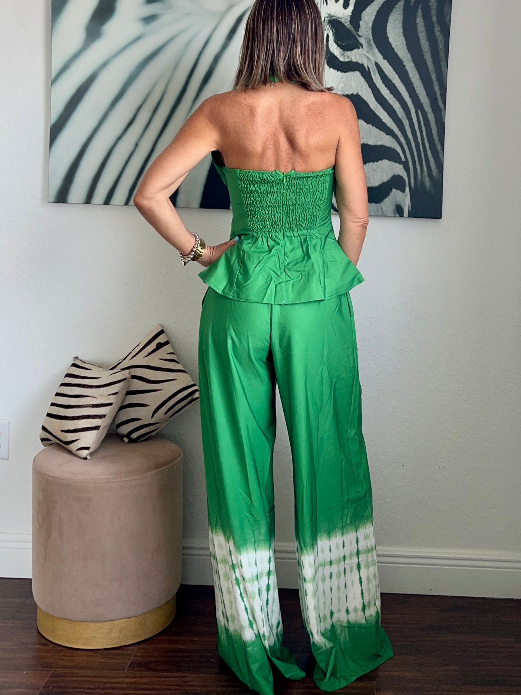 Chikways  Green tiedye set