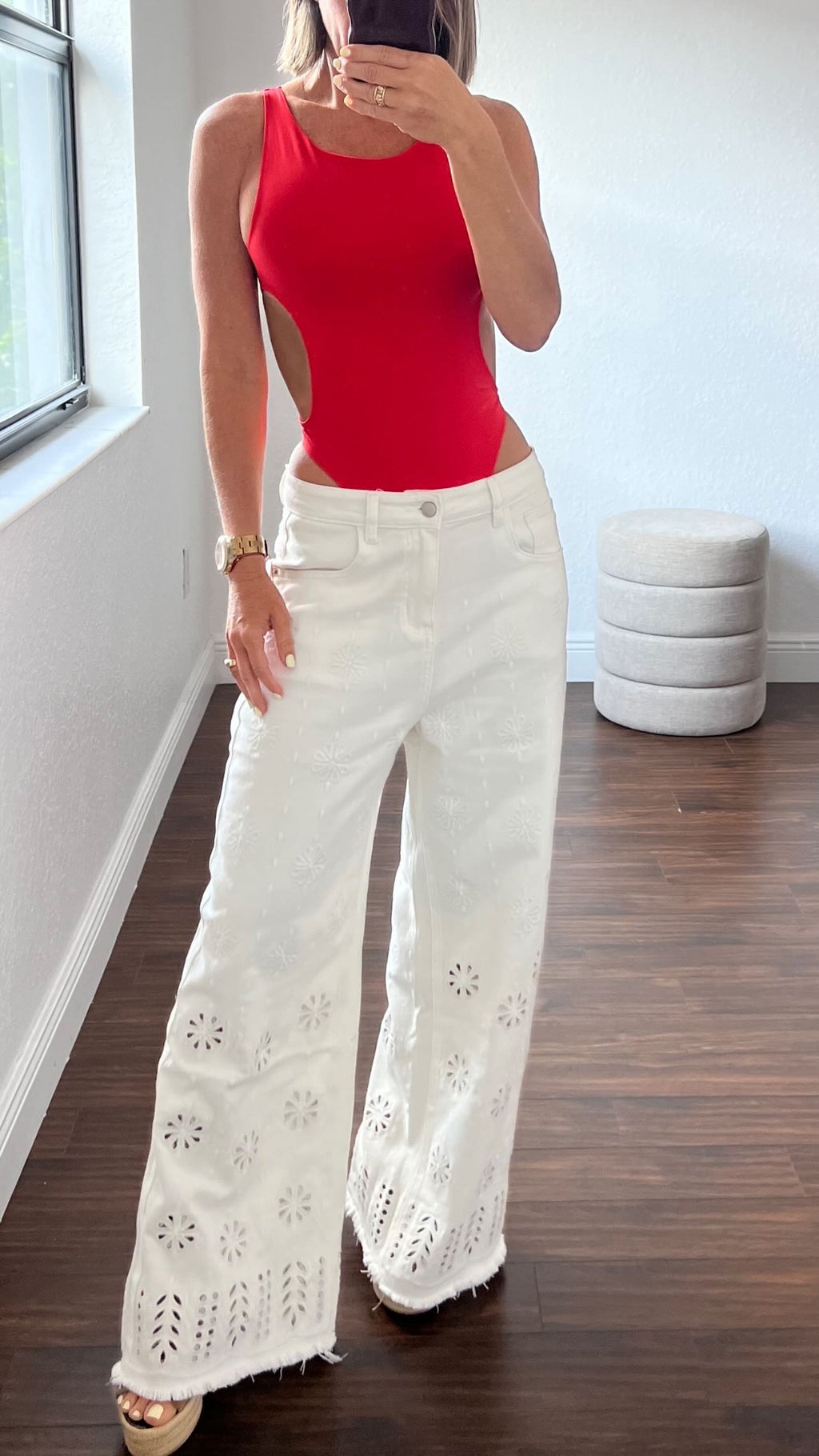 White  jeans