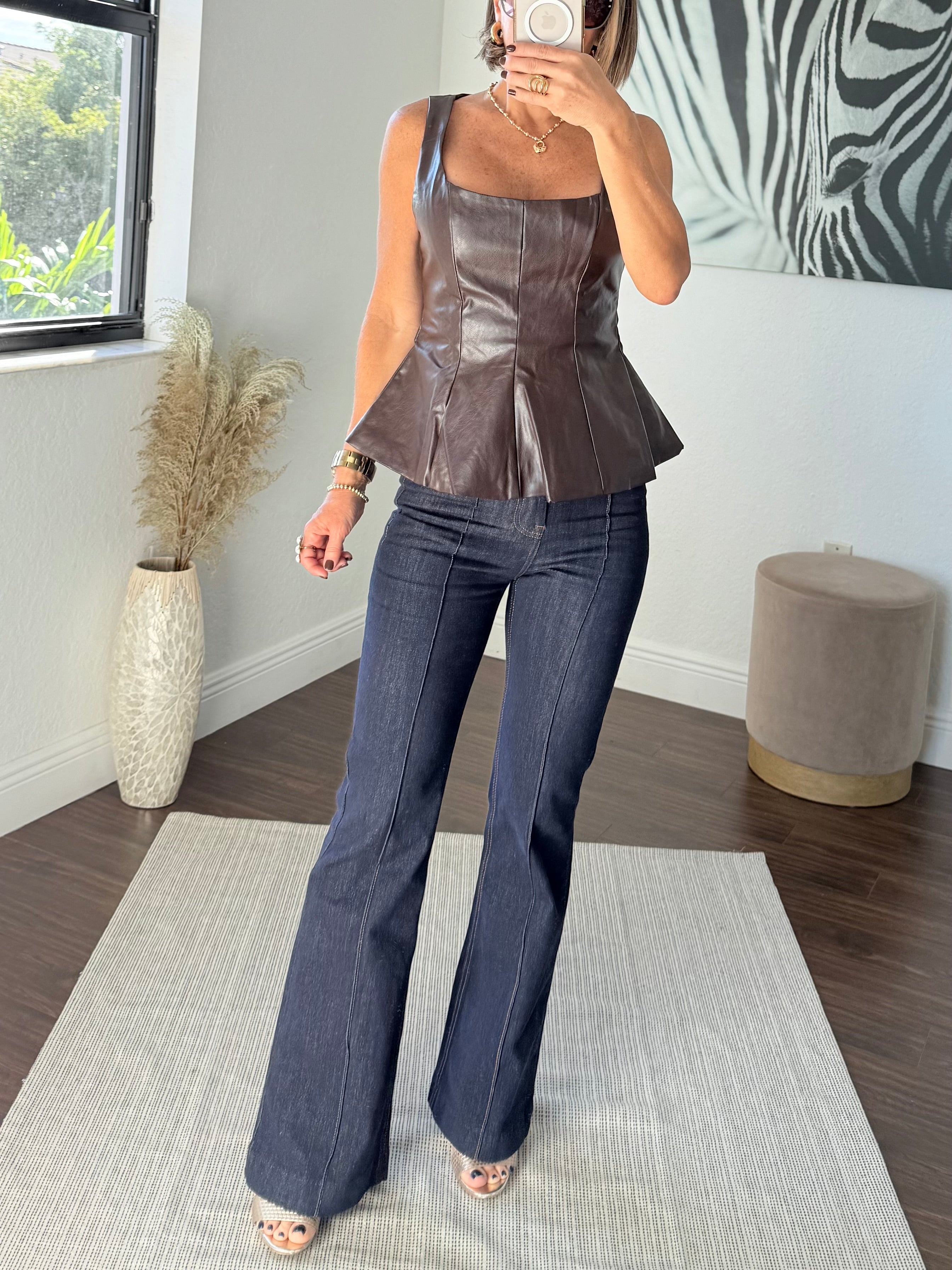 Faux Leather Power Vest