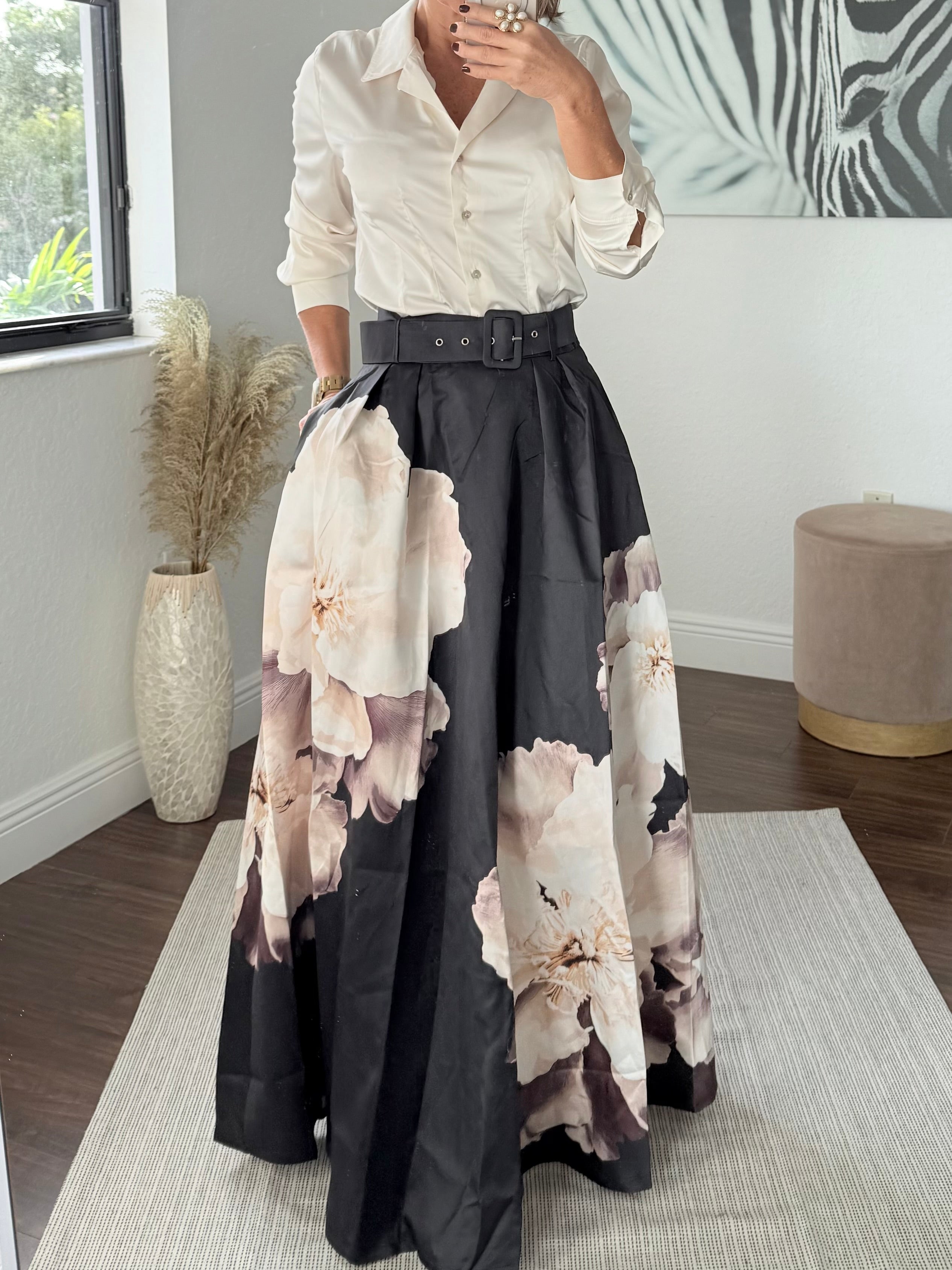 Floral Satin Dream Skirt