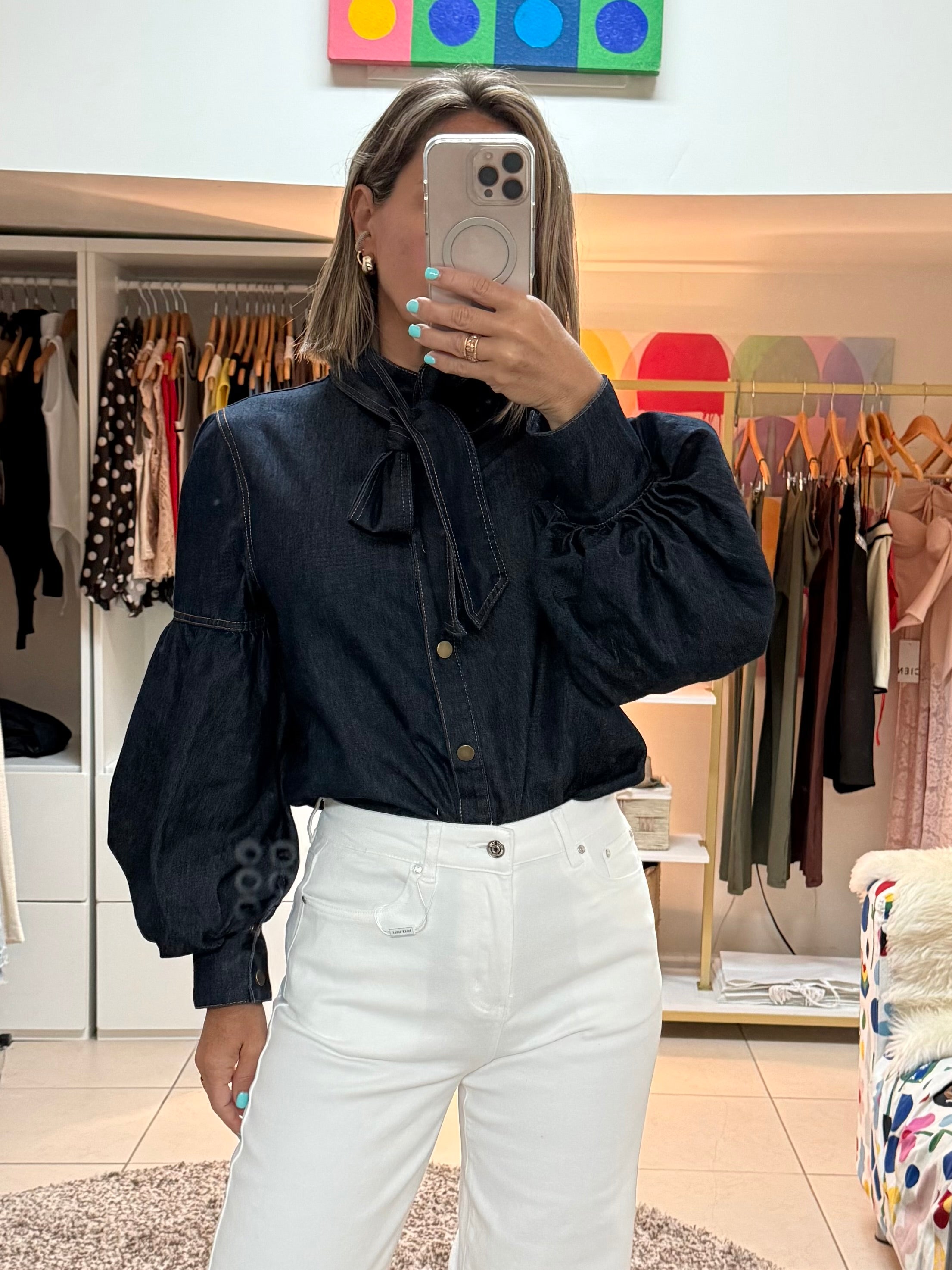 Dark Denim Blouse