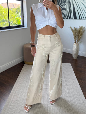 Off white pearls      jeans