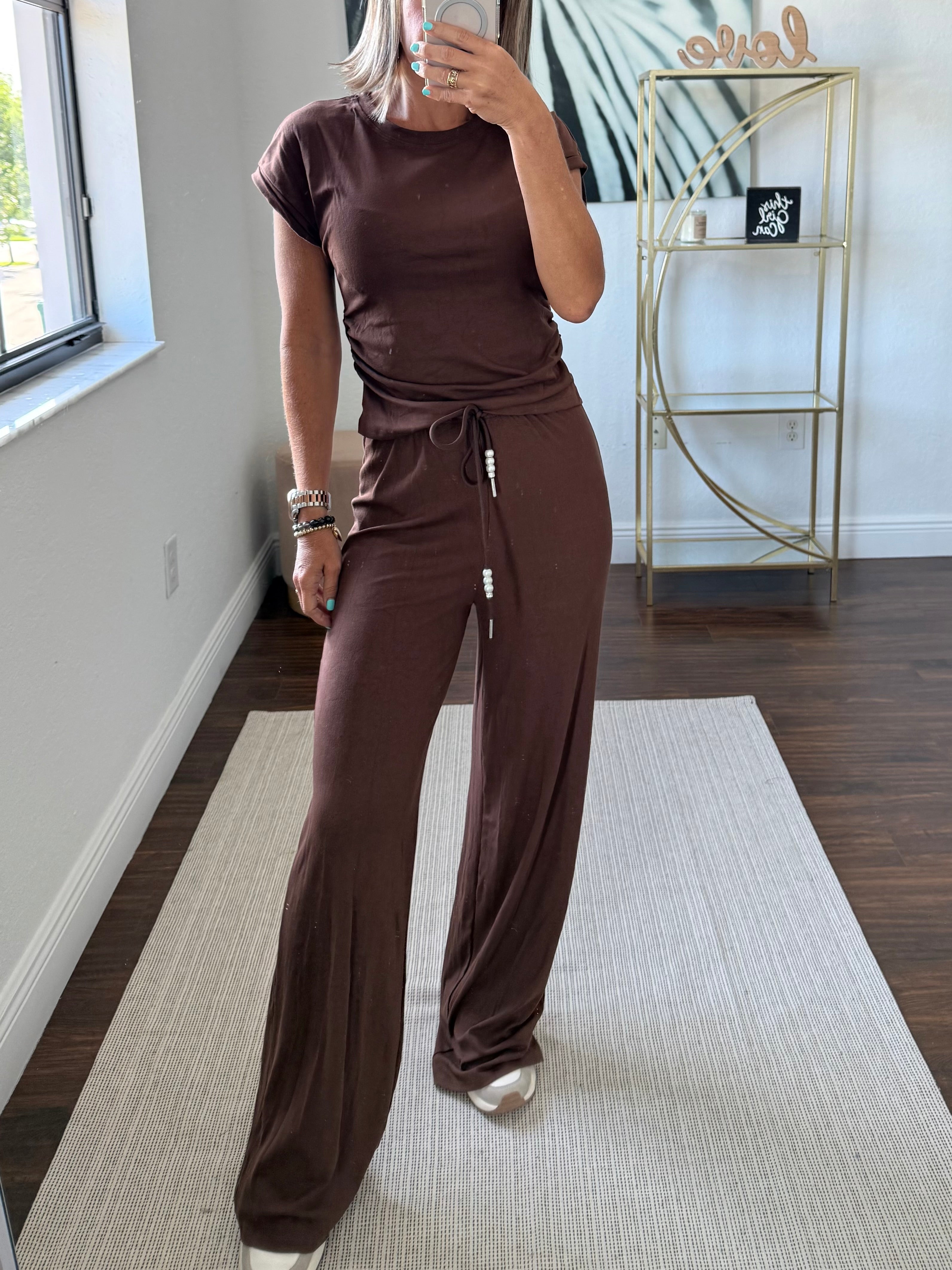 Lightweight Lycra Two-Piece Set – Modern & Chic