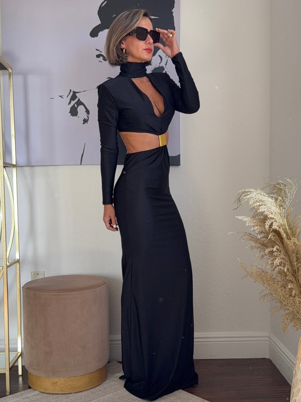 Black Maxi Dress Party Glam ✨