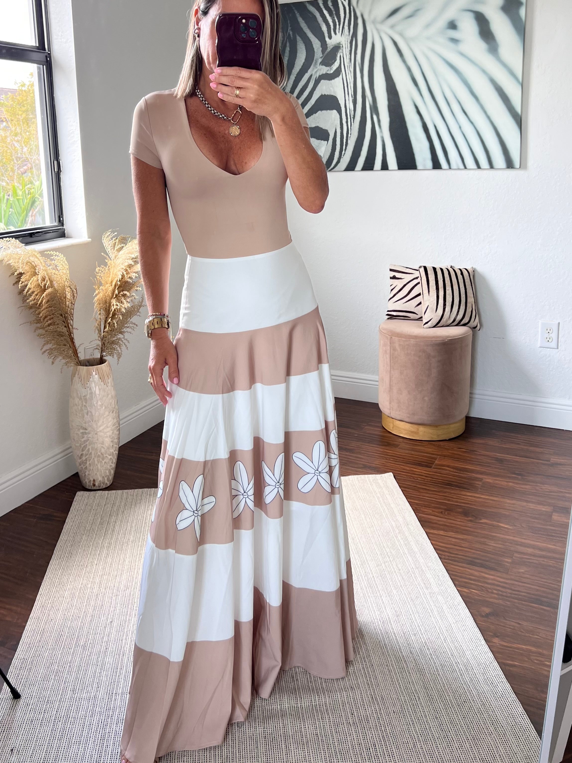 Floral  maxi skirt