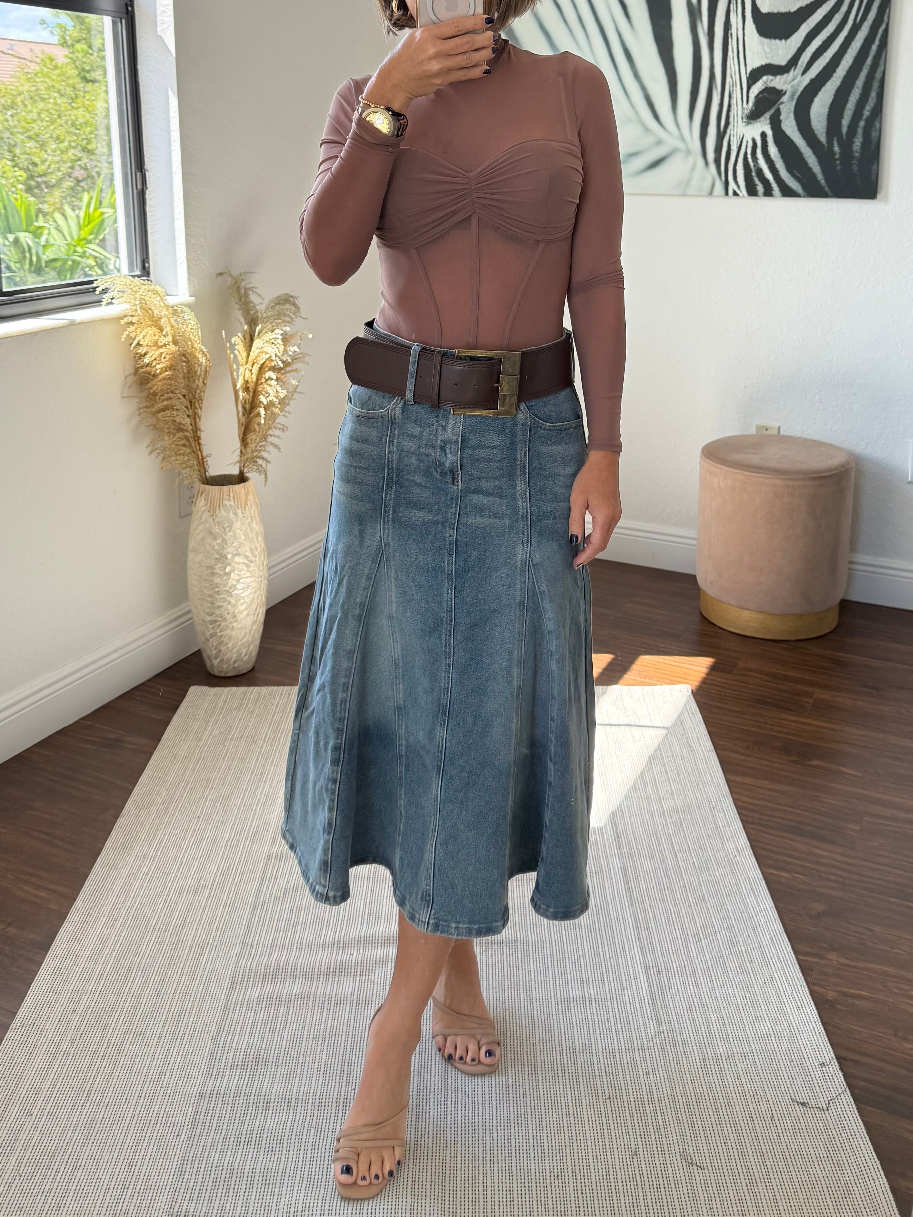 Boho Denim Dream Skirt