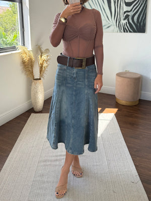 Boho Denim Dream Skirt