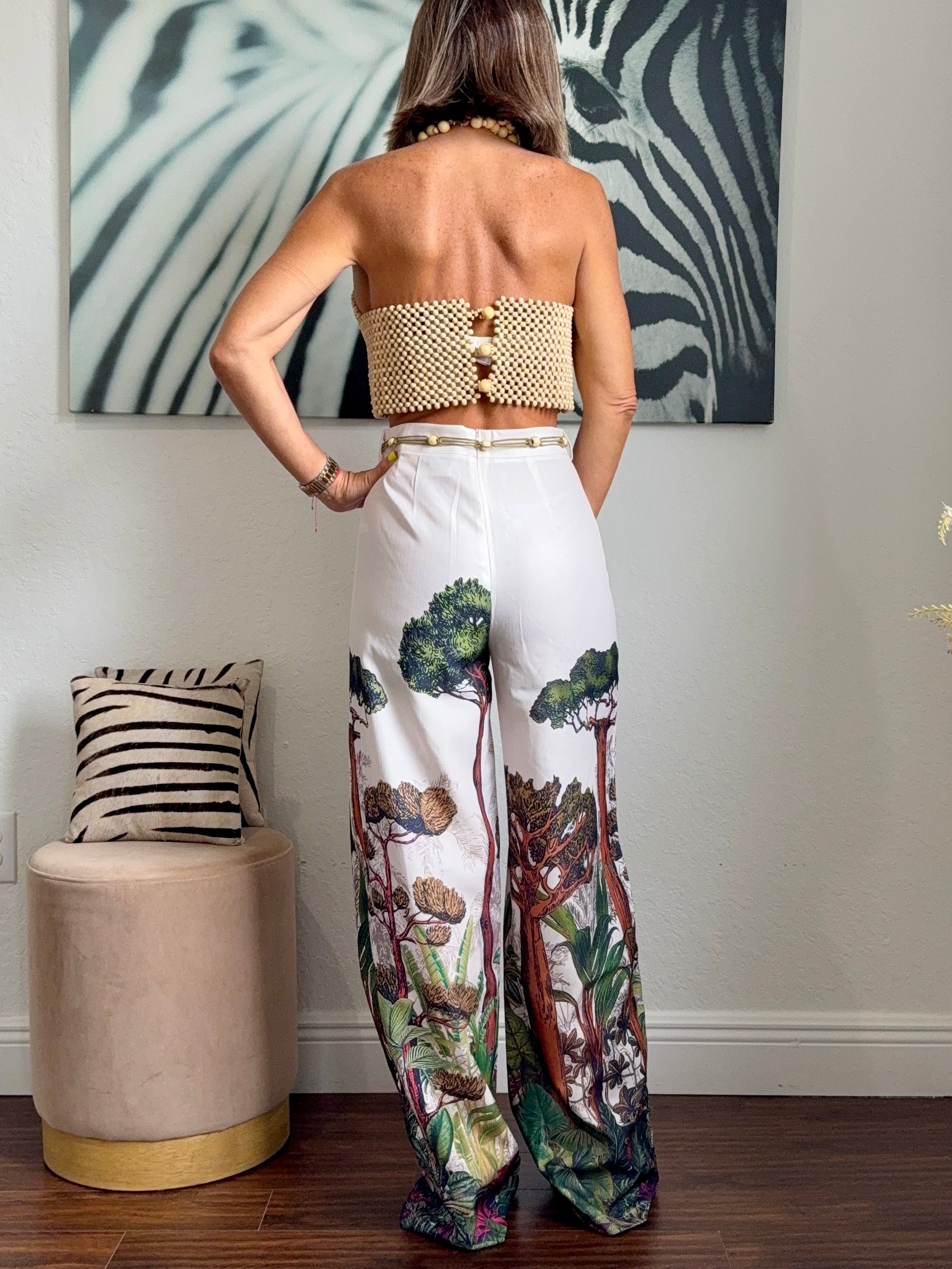 Green  bamboo pant   set