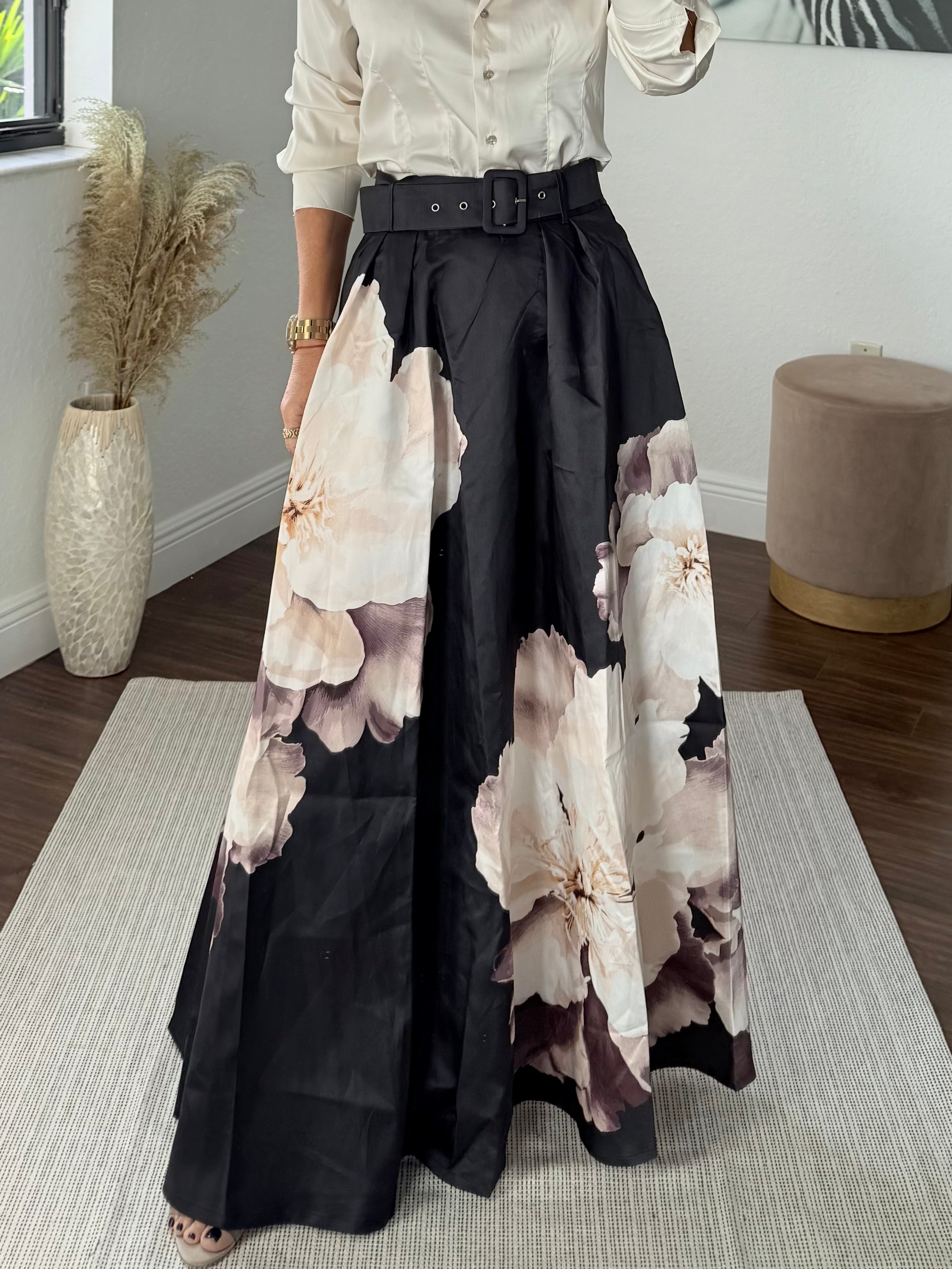 Floral Satin Dream Skirt