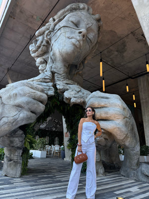 White   Taylor  set with strapless vest