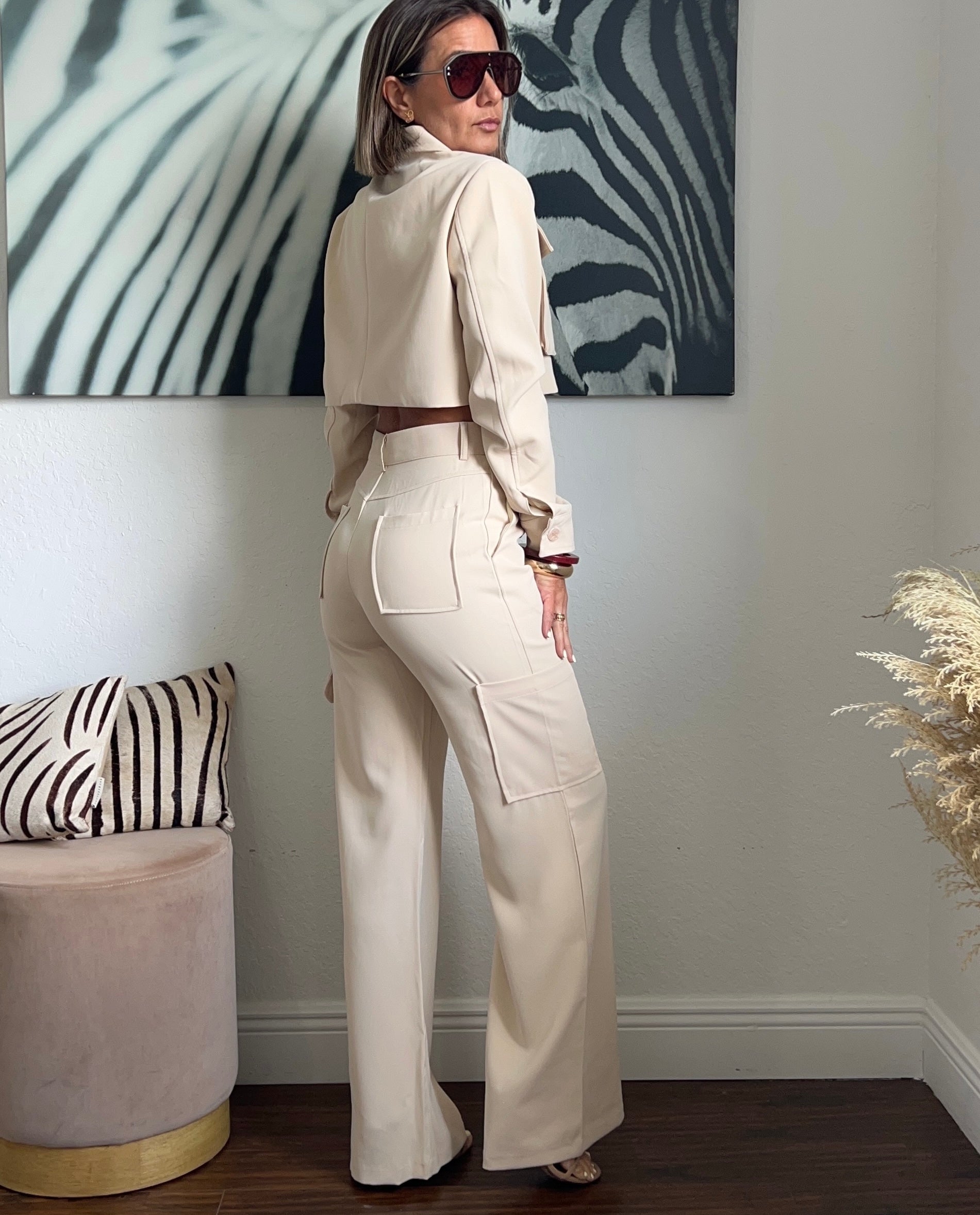Beige Vogue   Jacket  & PANTS  set
