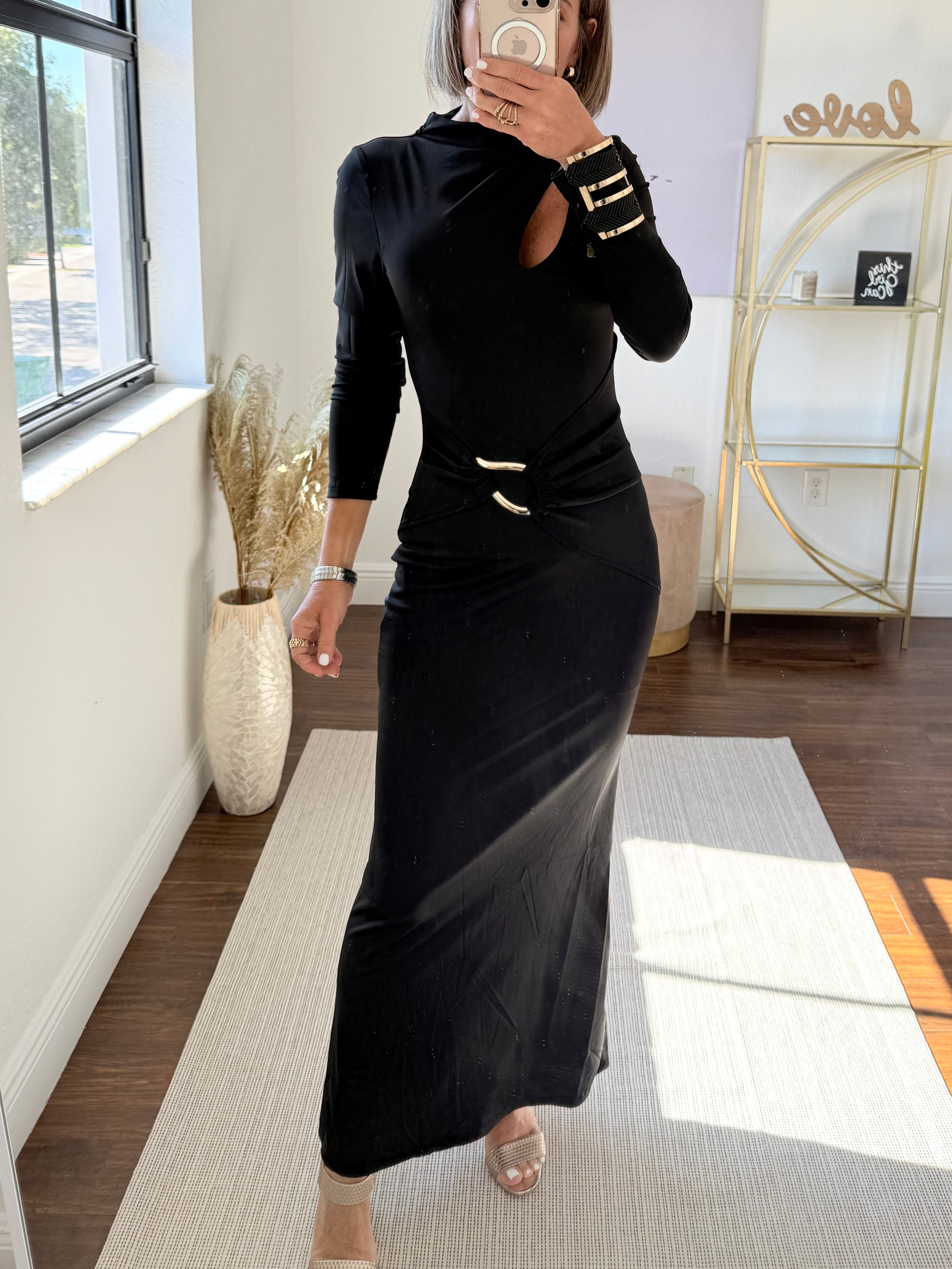 Black Golden Hour Maxi Dress Party Glam ✨