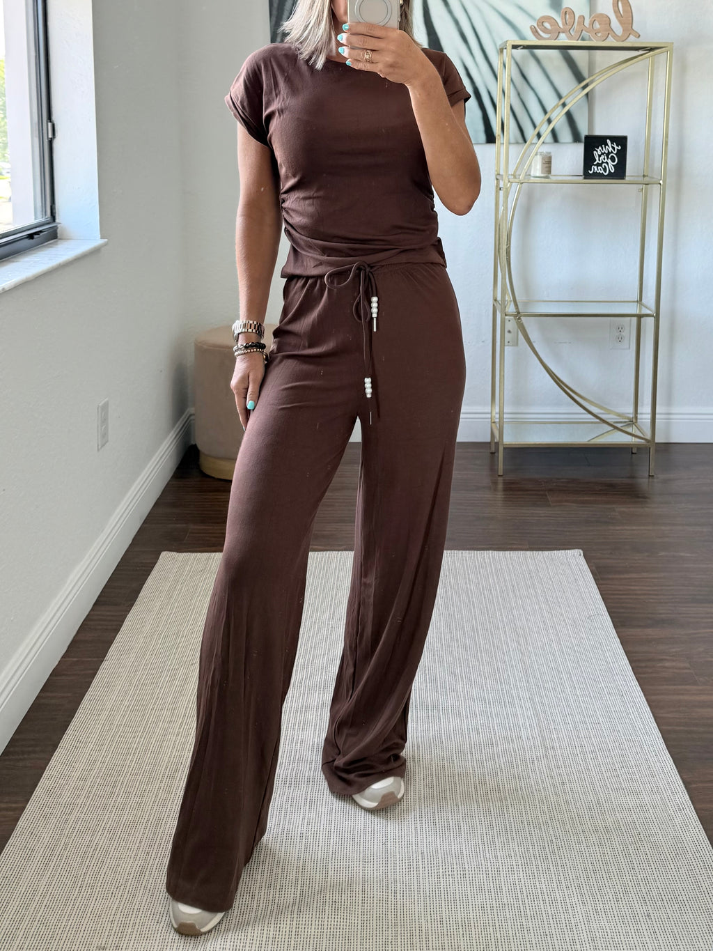 Lightweight Lycra Two-Piece Set – Modern & Chic