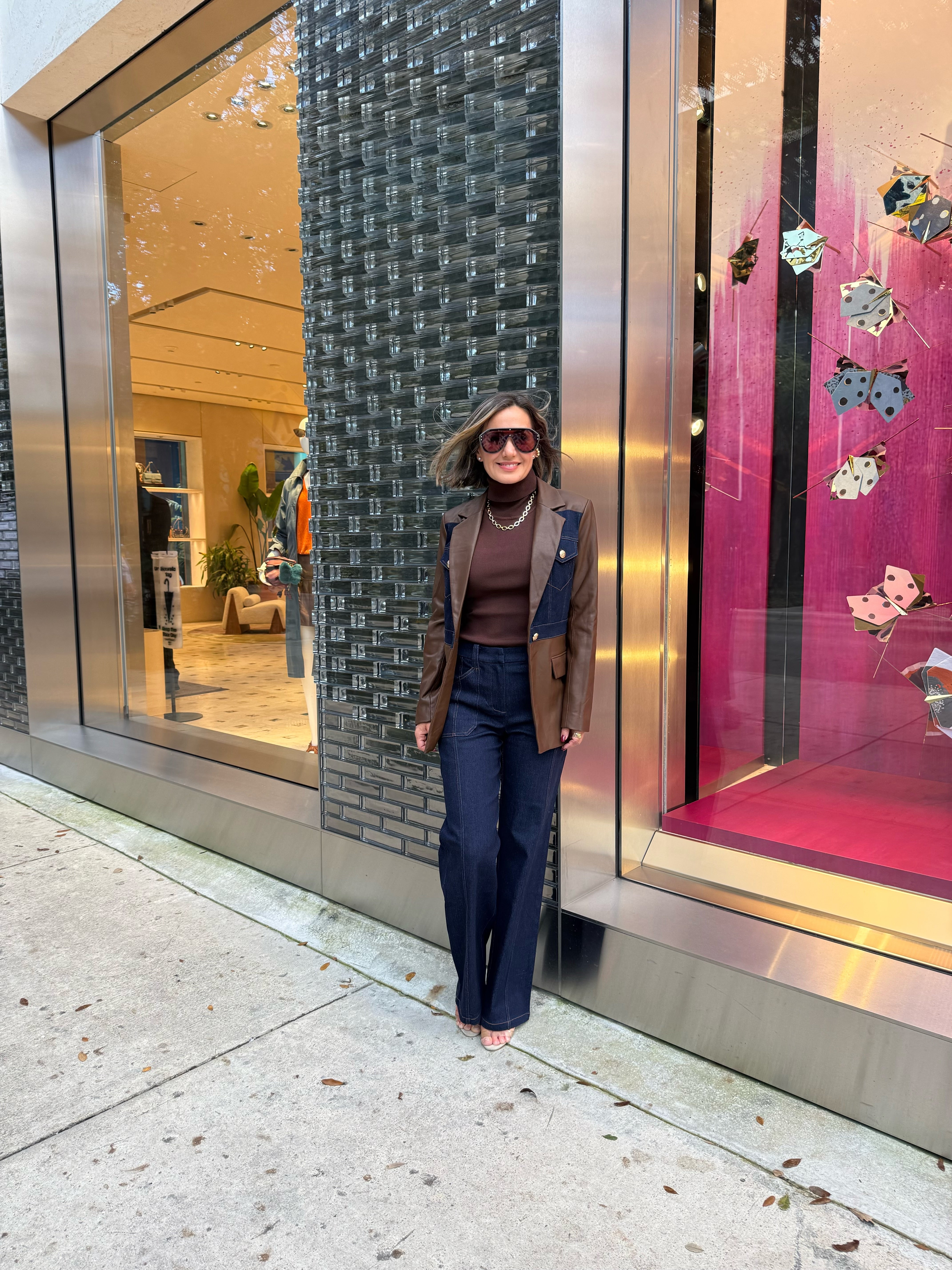 Leather denim set  Winter Statement