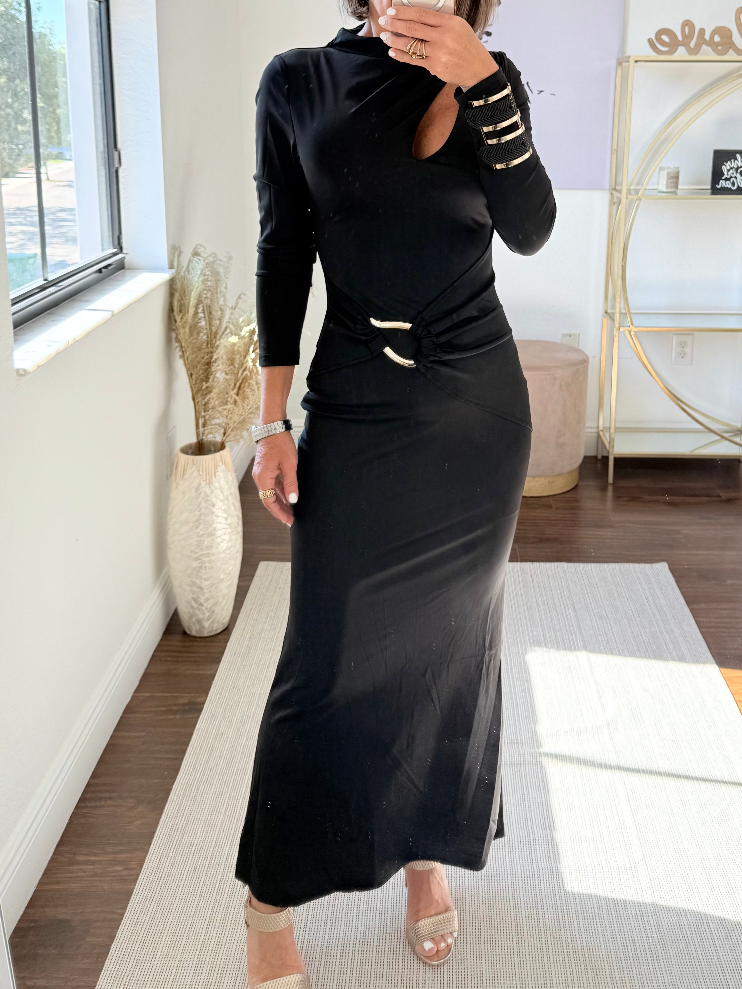 Black Golden Hour Maxi Dress Party Glam ✨