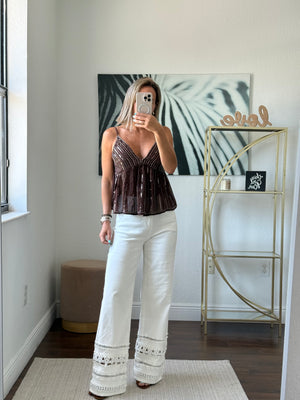 Chiffon Sequin Top – Night Elegance