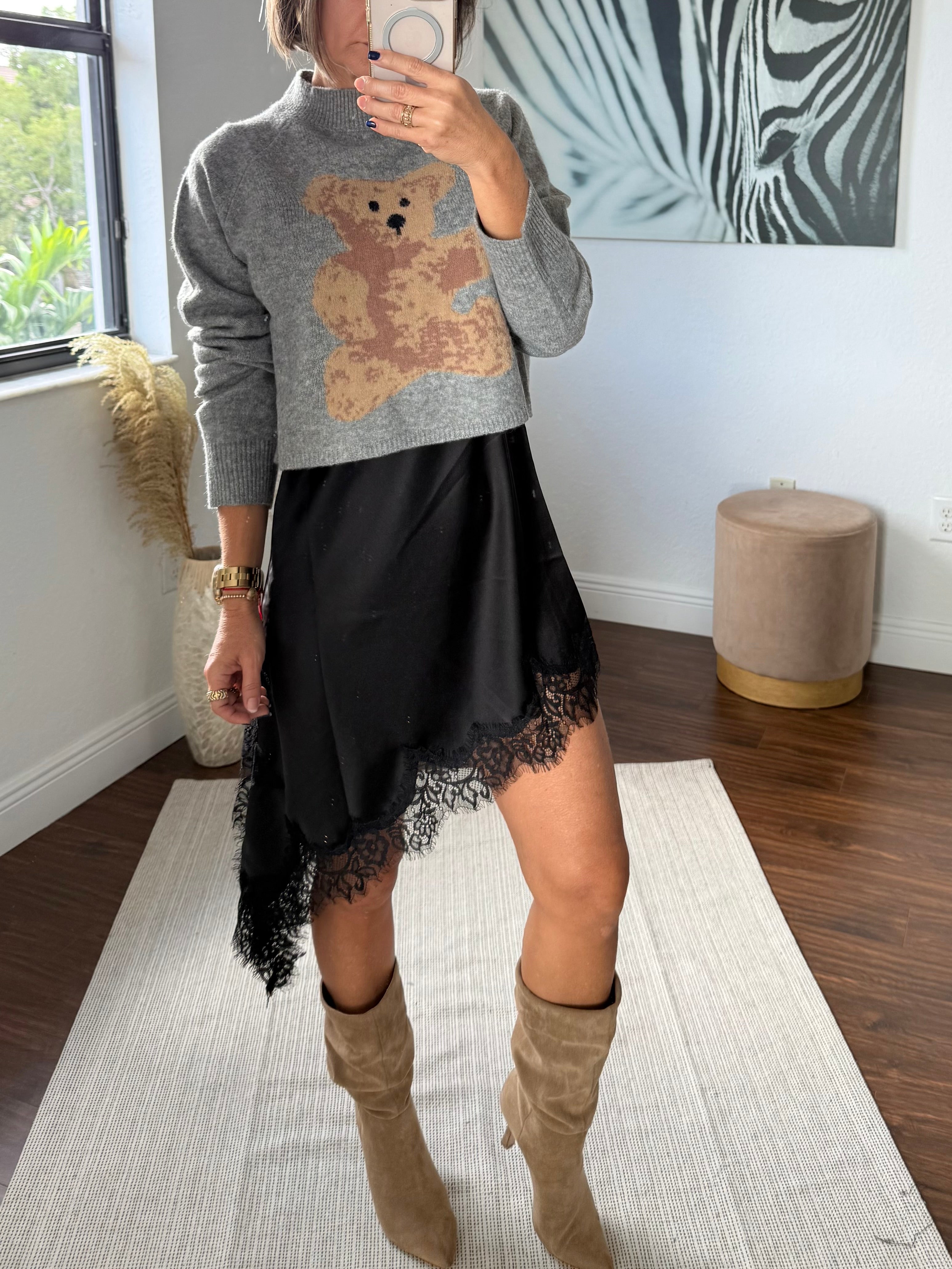 Crop bear Sweater