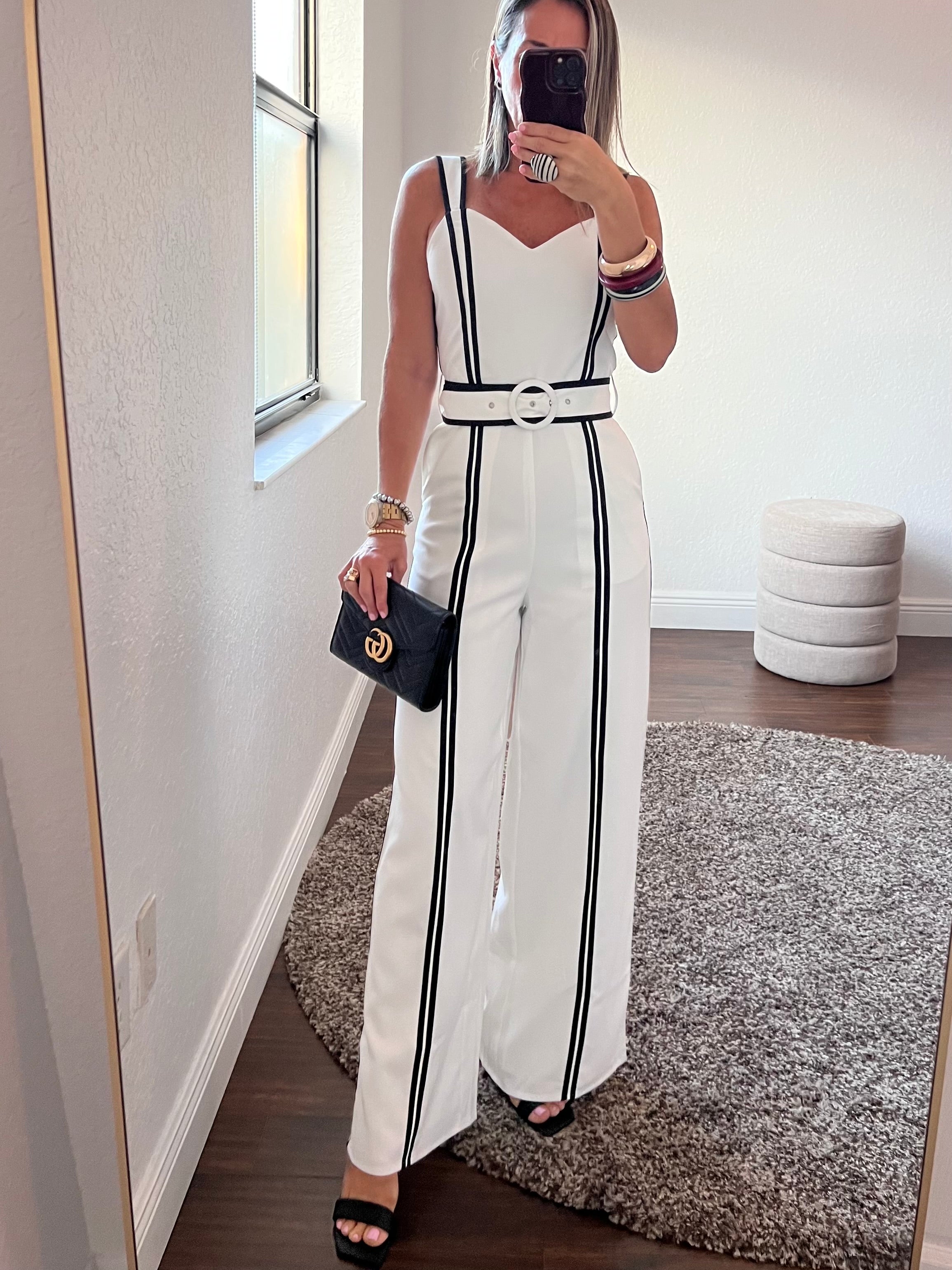 Black & white  tea&cup Jumpsuit
