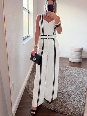Black & white  tea&cup Jumpsuit