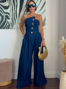 Jumpsuit Denim Chic Strapless