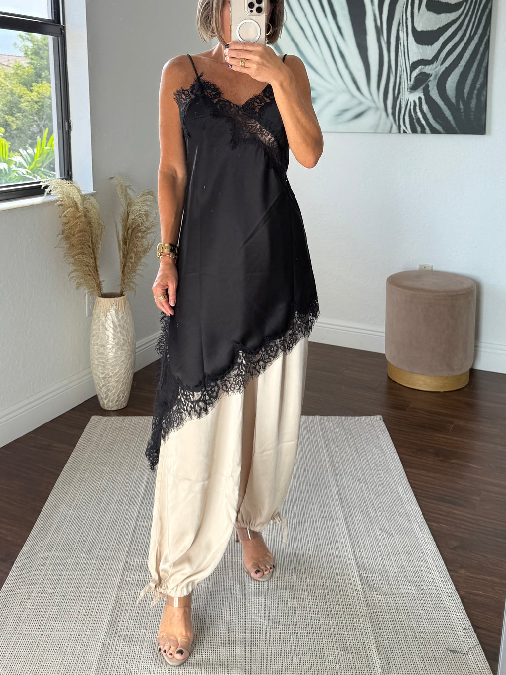 Lace & Satin Allure Top
