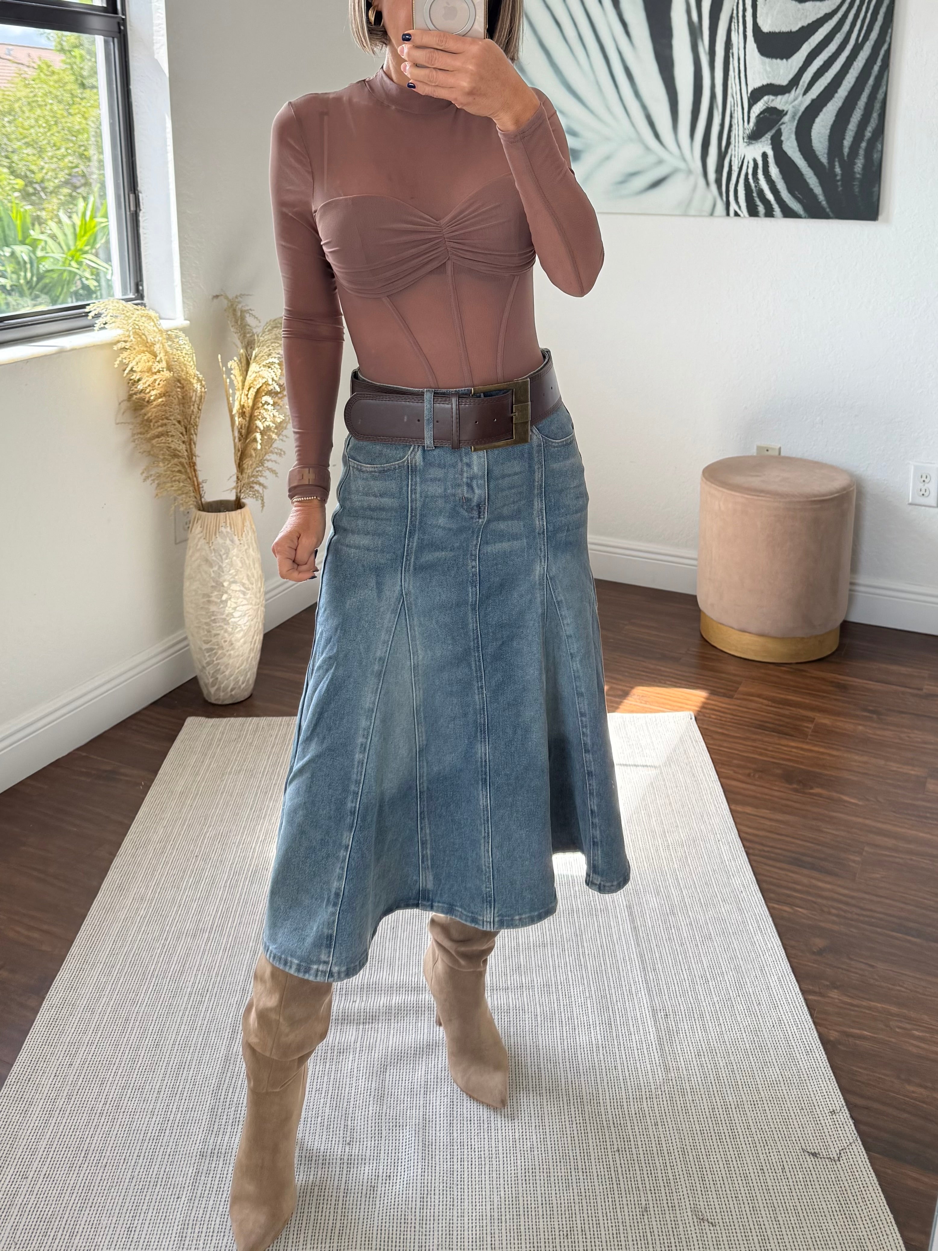 Boho Denim Dream Skirt