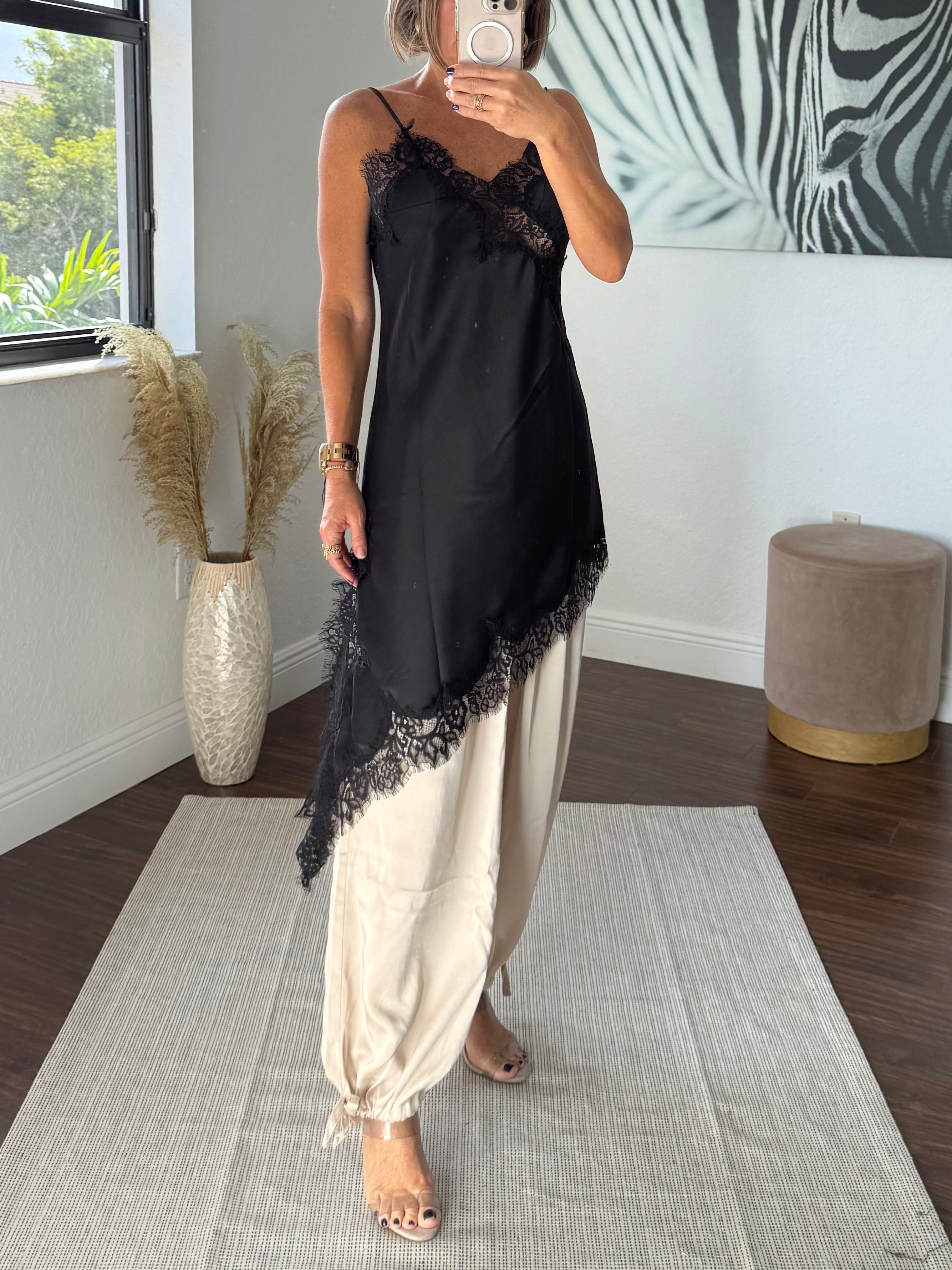 Lace & Satin Allure Top