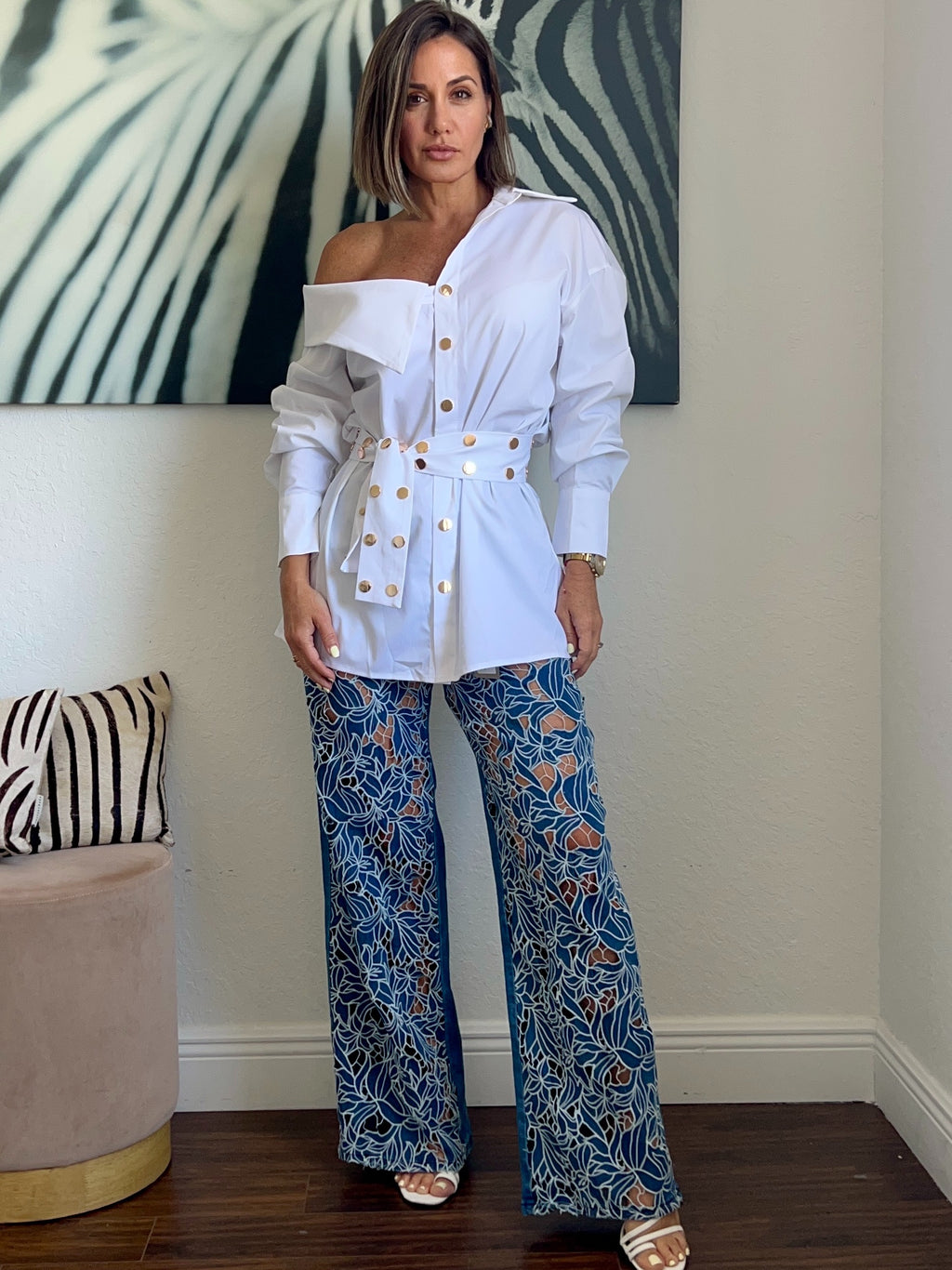 One shoulder blouse
