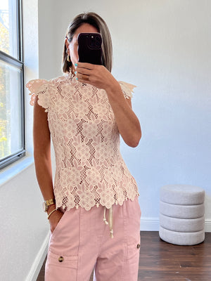 Pink Embroidered top
