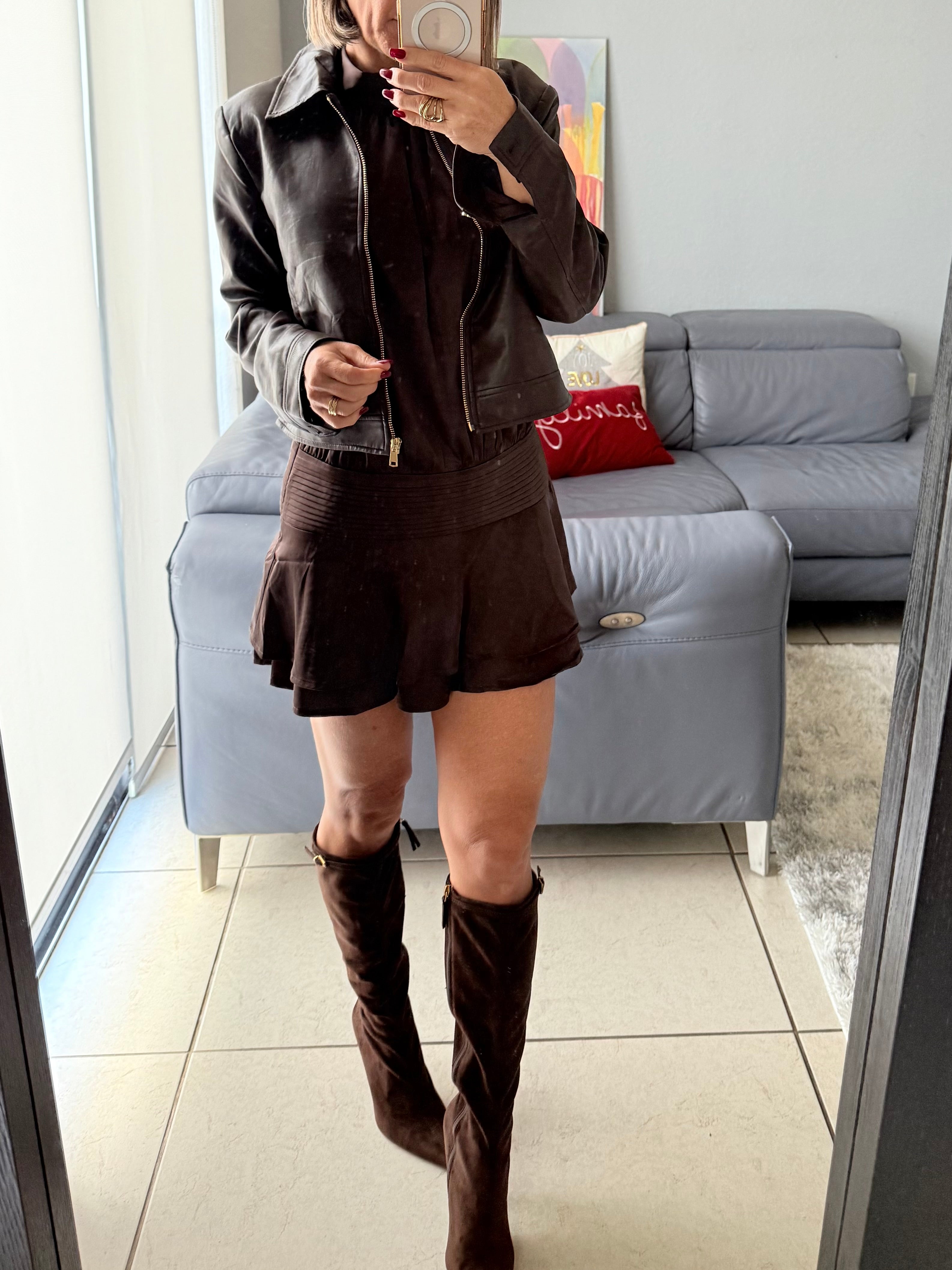 Lightweight Brown Leather Jacket