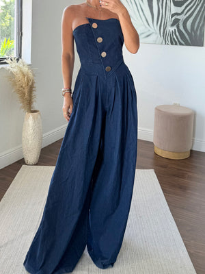 Jumpsuit Denim Chic Strapless