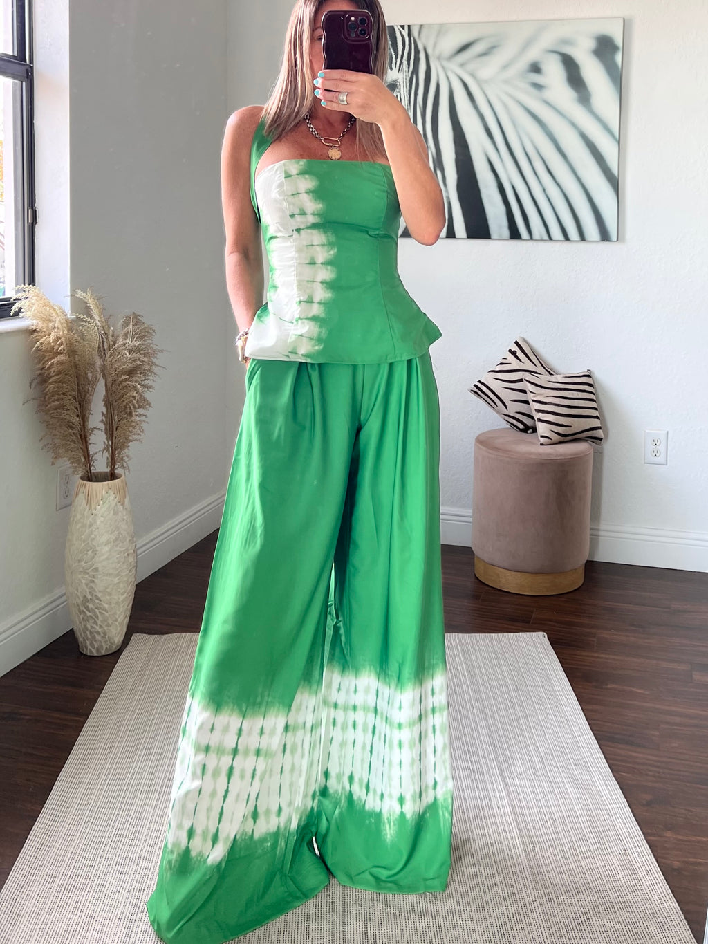 Chikways  Green tiedye set