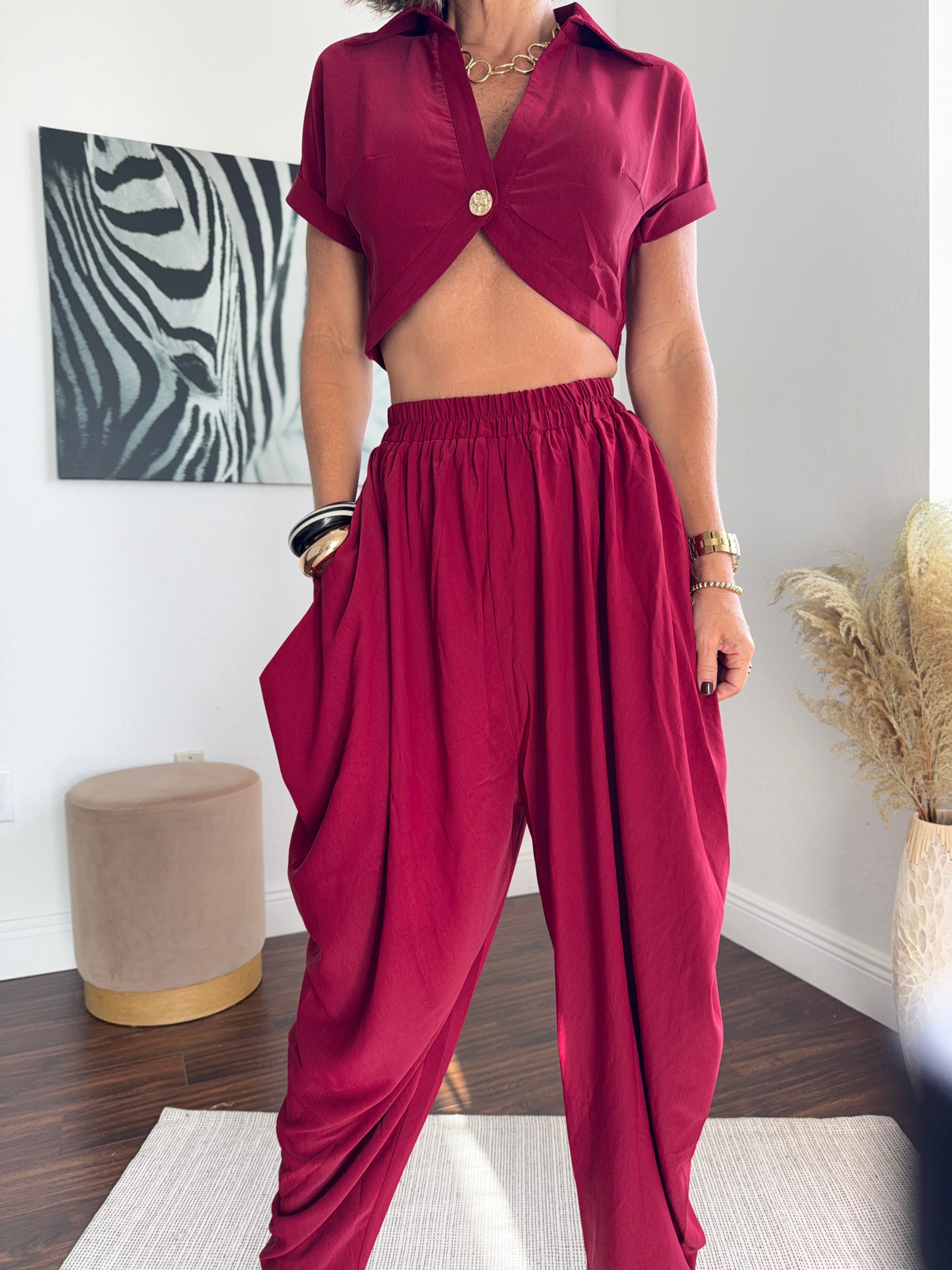 Burgundy Aladdin  Set