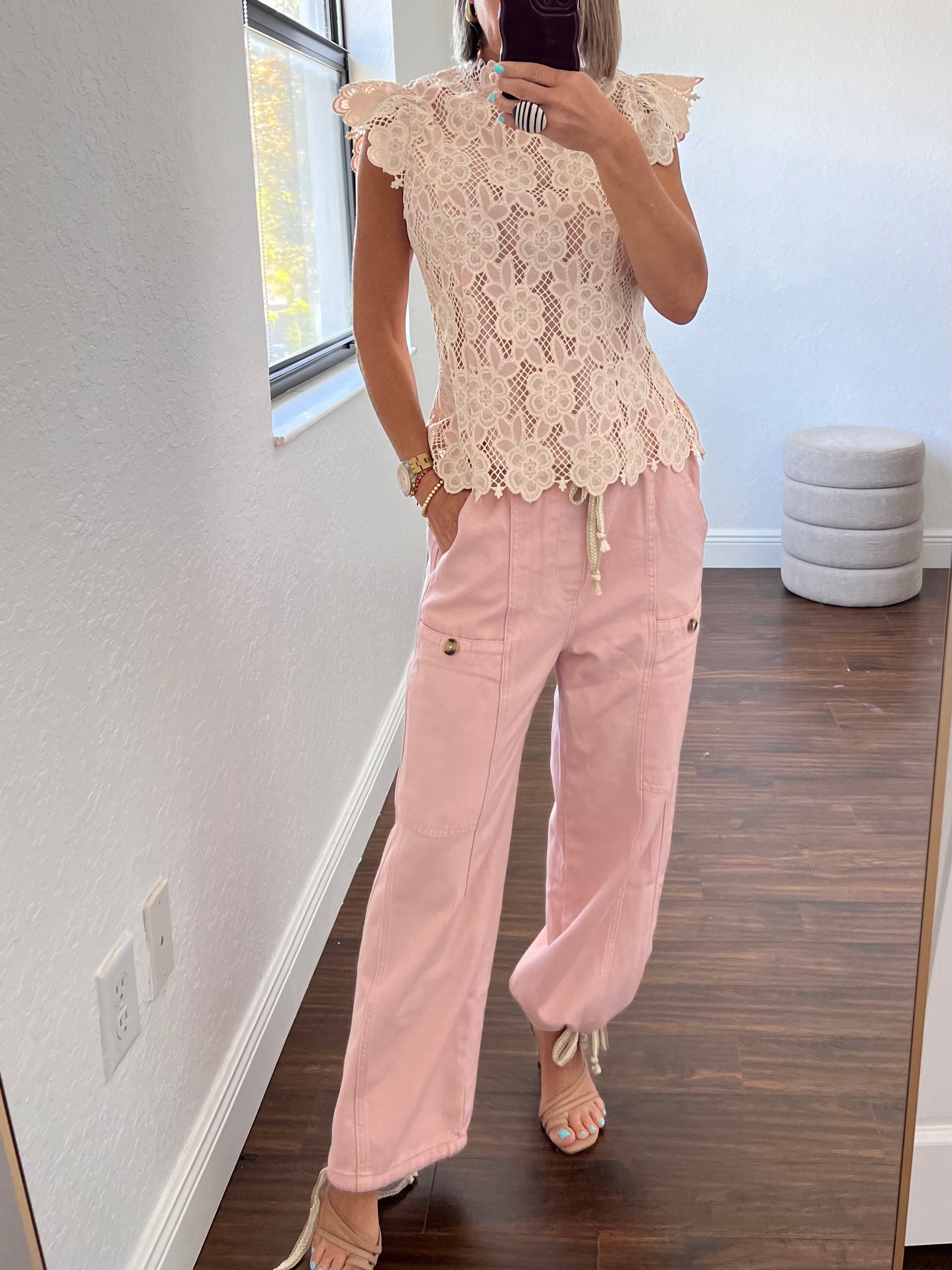Pink Embroidered top