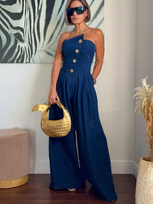 Jumpsuit Denim Chic Strapless