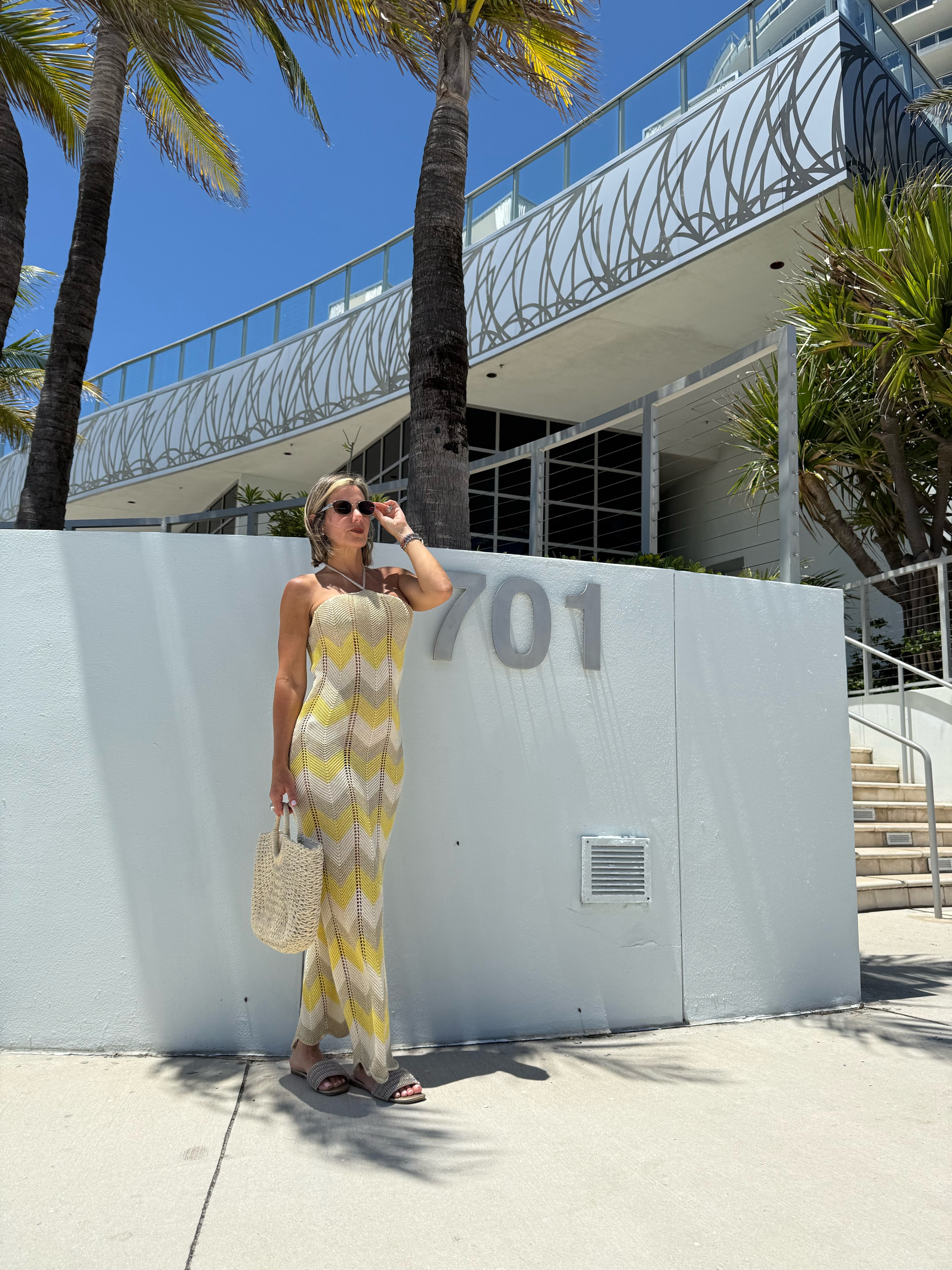 Knit yellow    dress