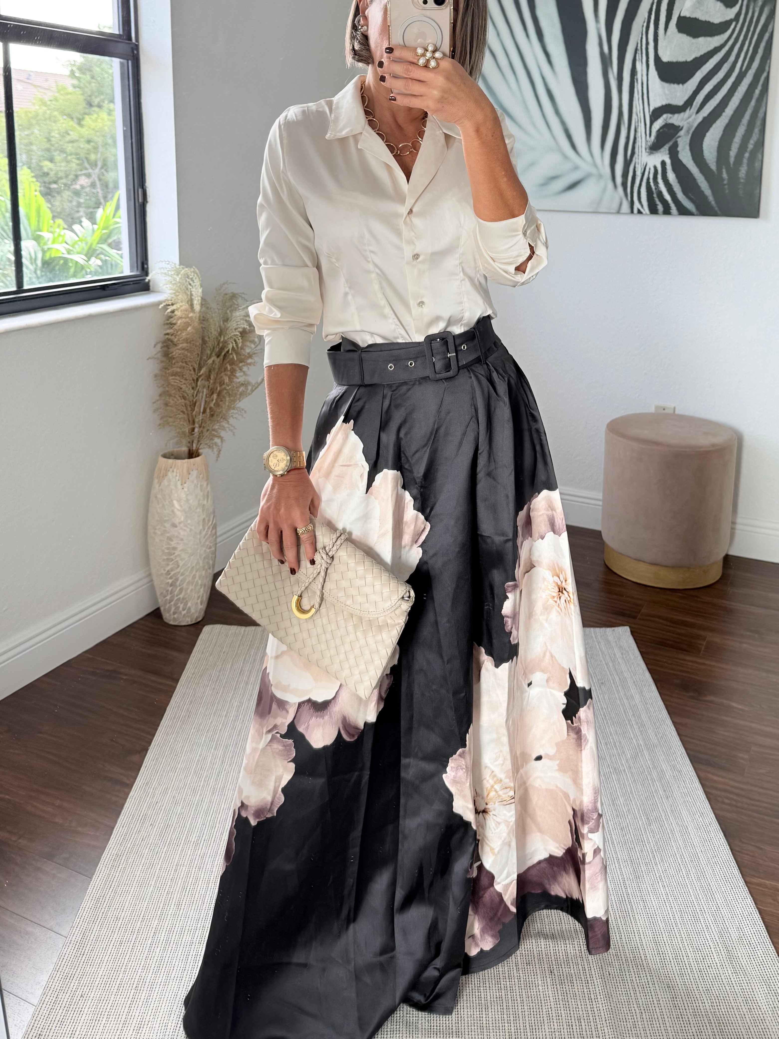 Floral Satin Dream Skirt