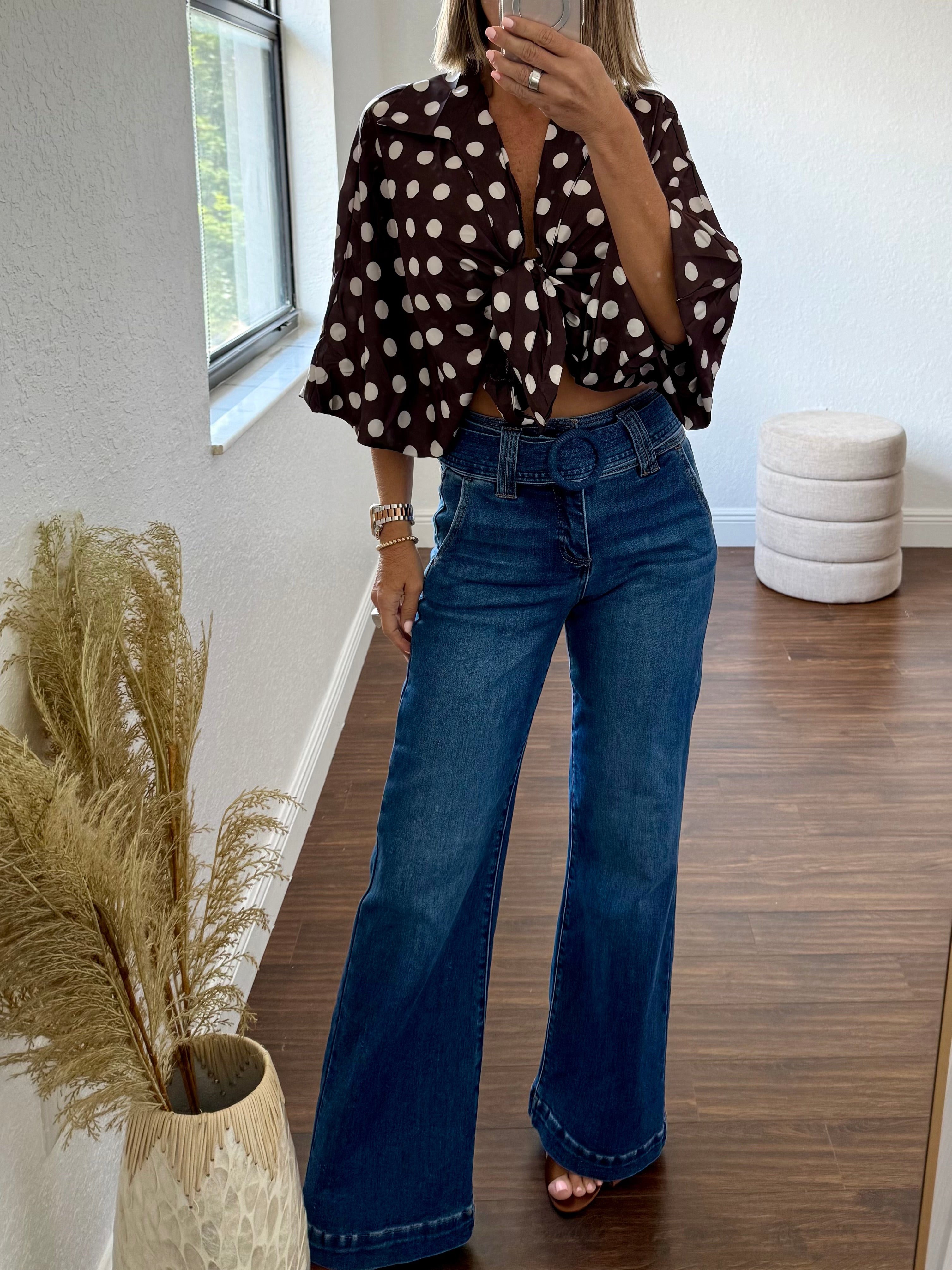 Polka dots Silk   top