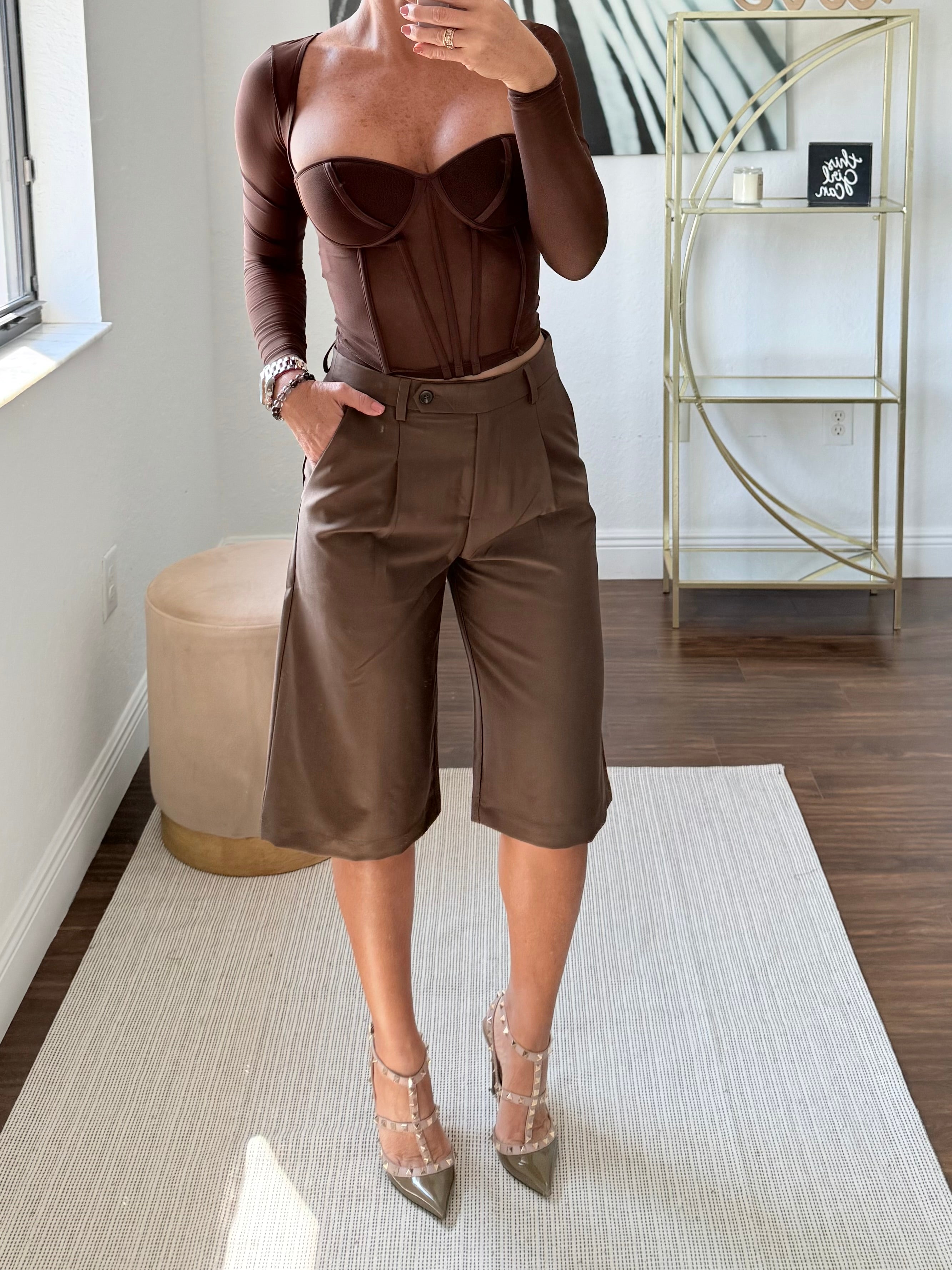 Sophisticated Mesh Corset Top