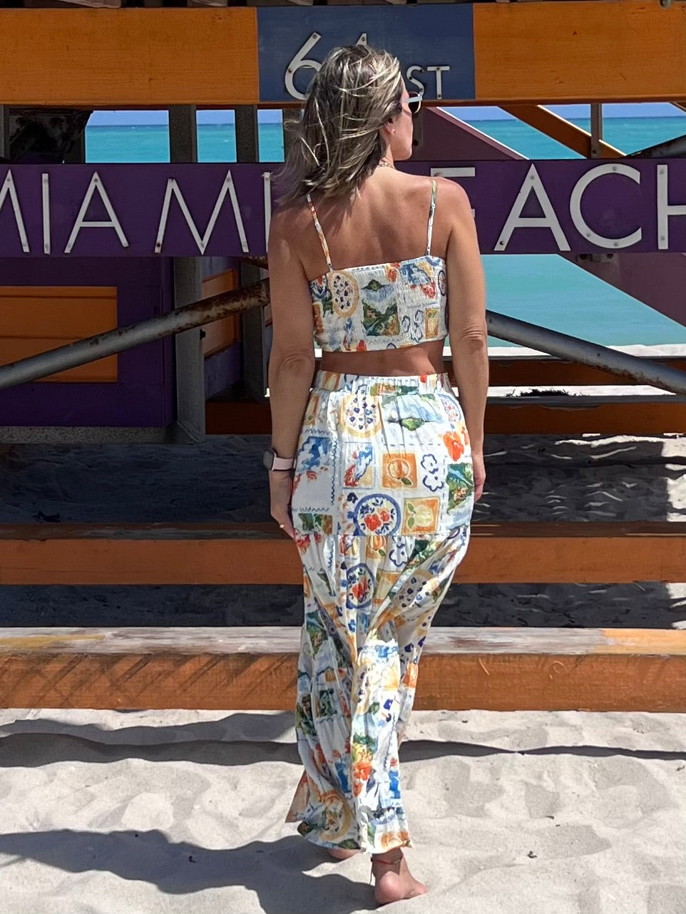 Mikonos  long skirt set