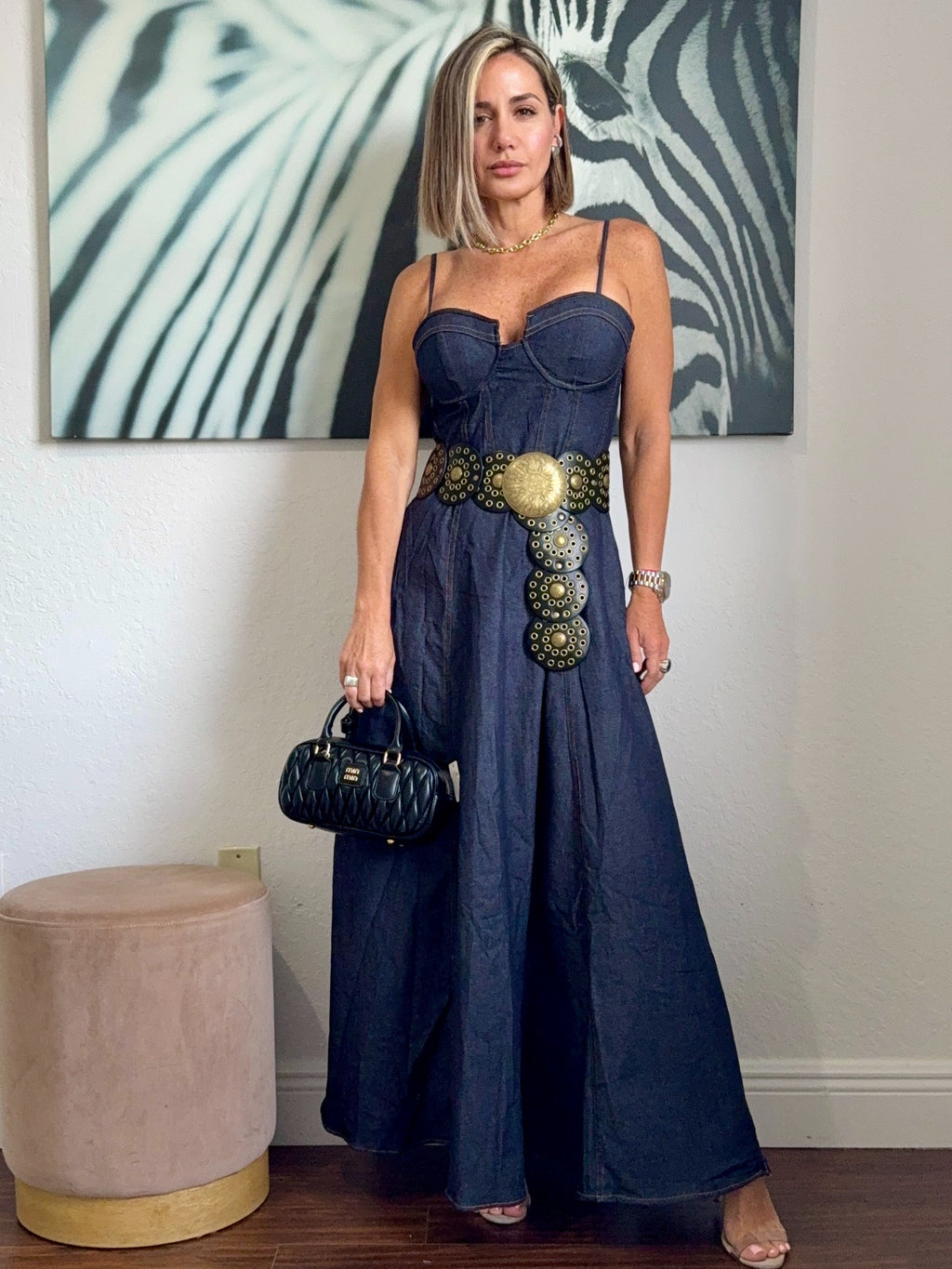 Denim signature  dress