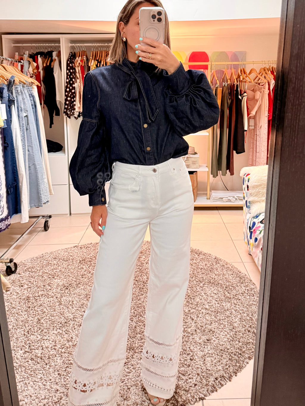 Dark Denim Blouse