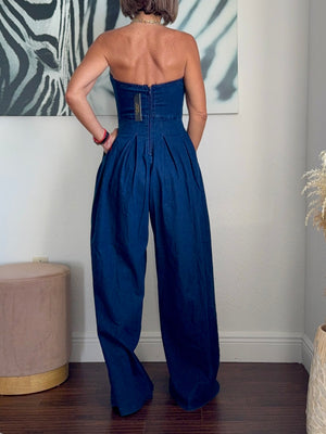 Jumpsuit Denim Chic Strapless
