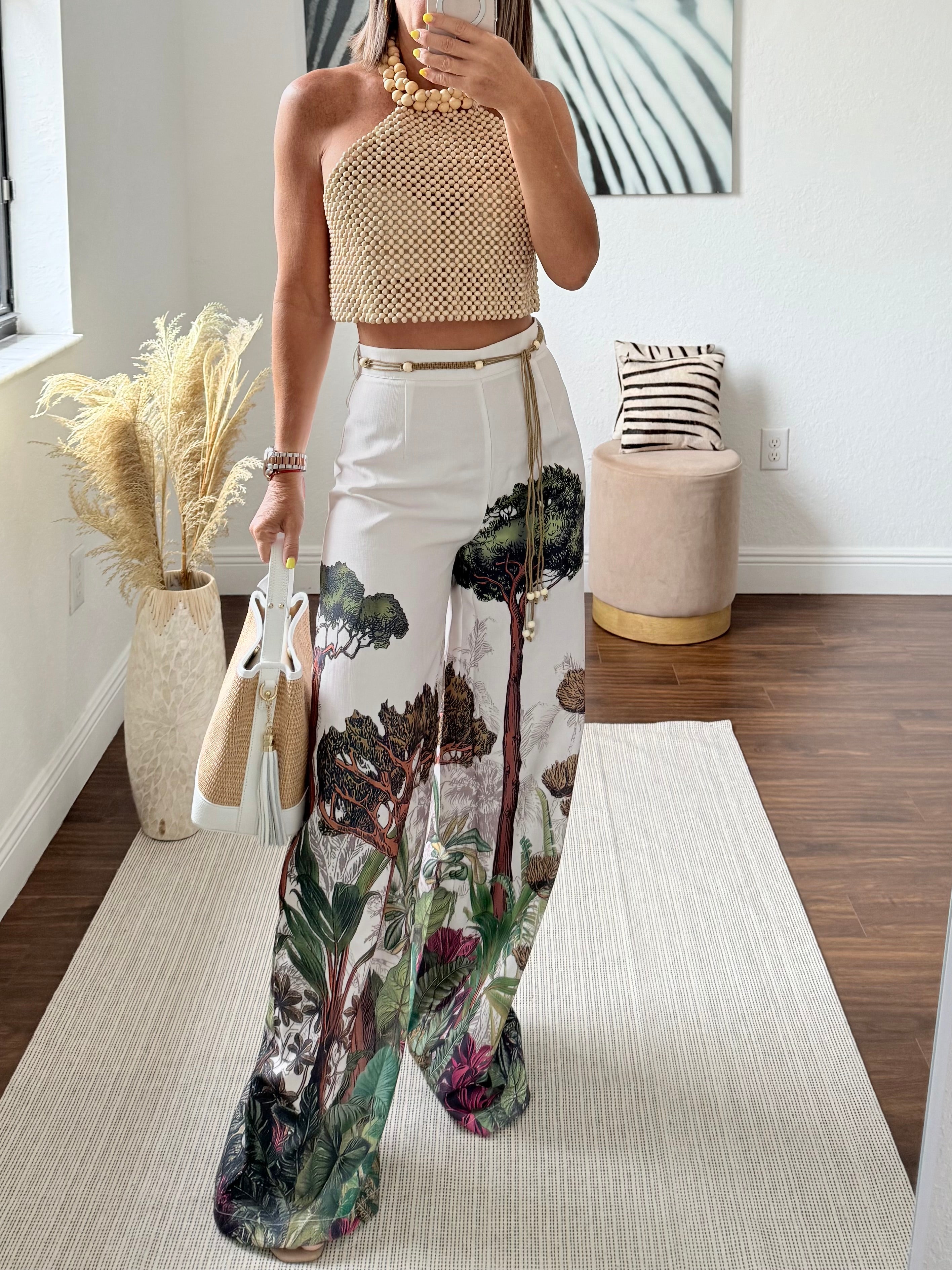 Green  bamboo pant   set