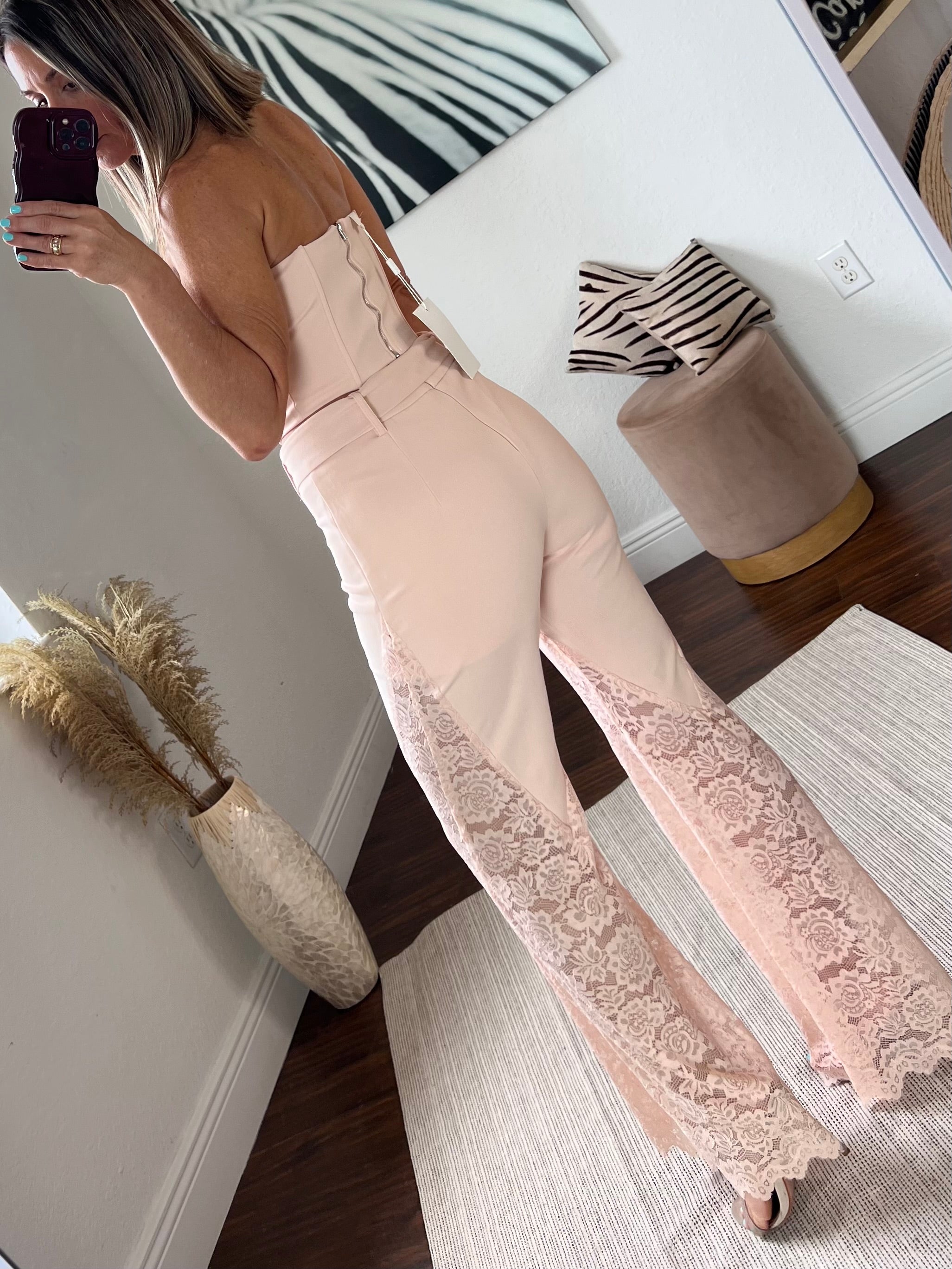 Lace  PANTS  set and strapless