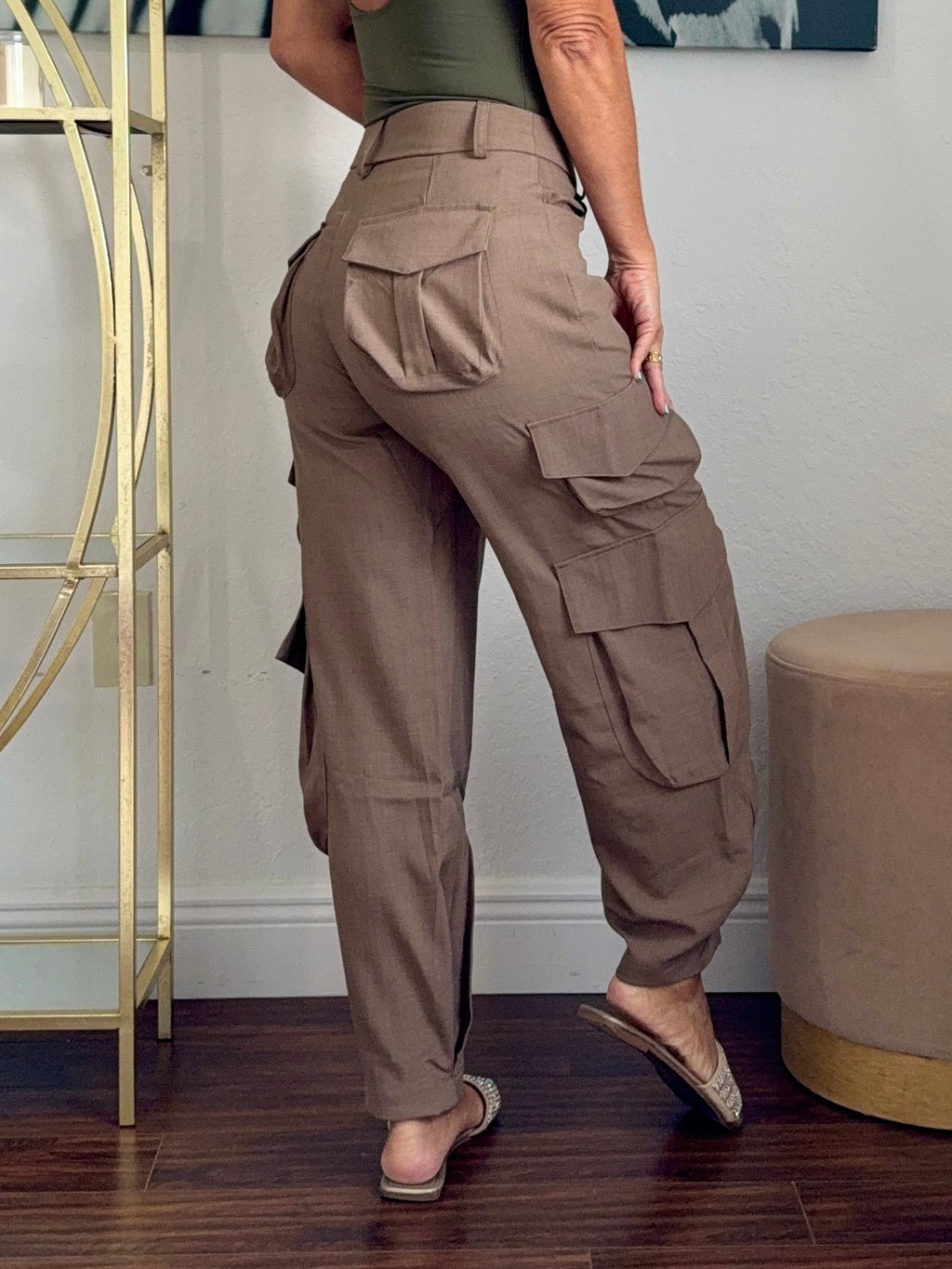 Brown Urban Cargo Jogger Pants