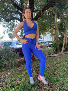 Royal blue textured bra top